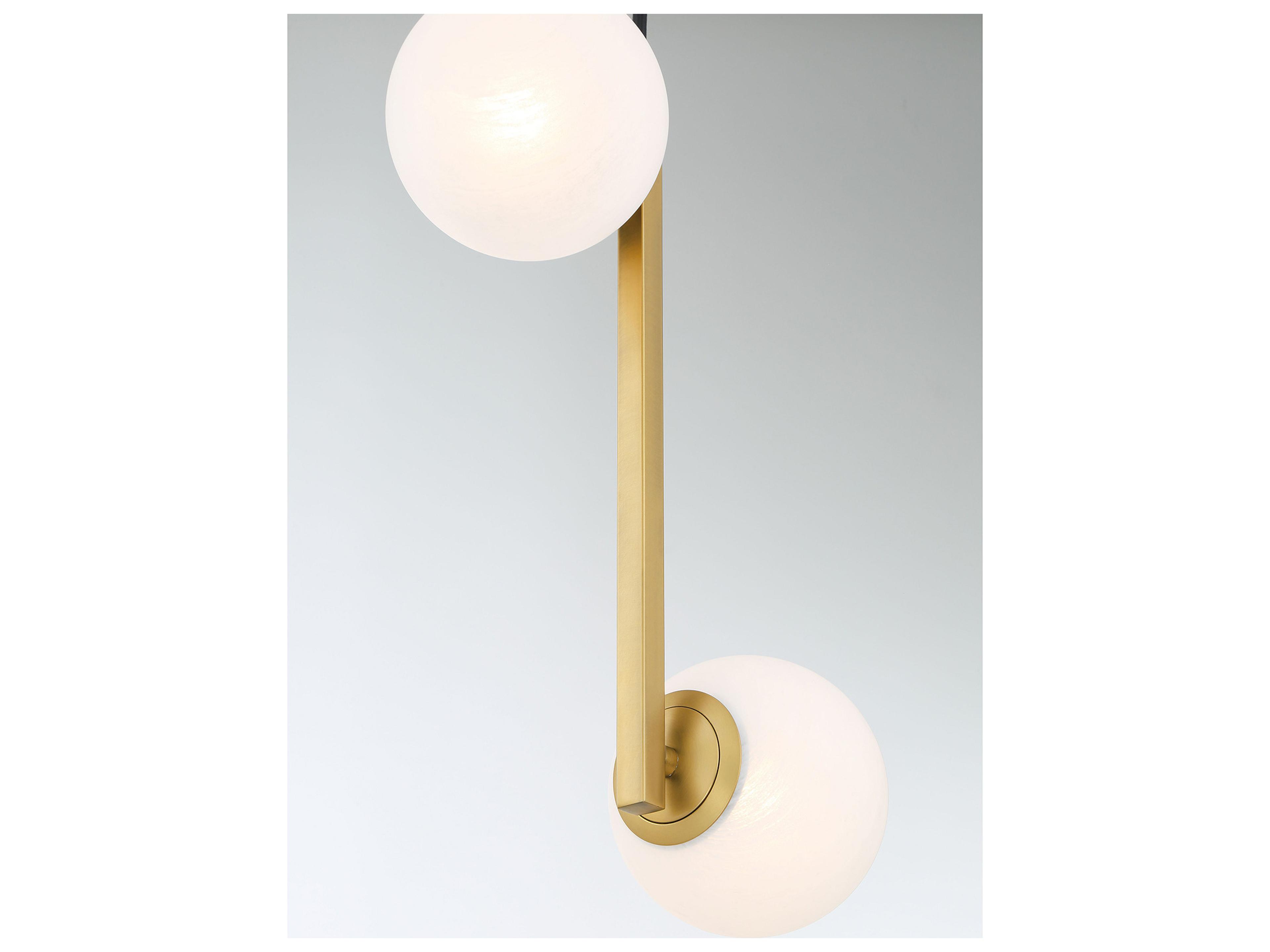Minka Lavery Curven 2-Light Legacy Brass Globe Mini Pendant