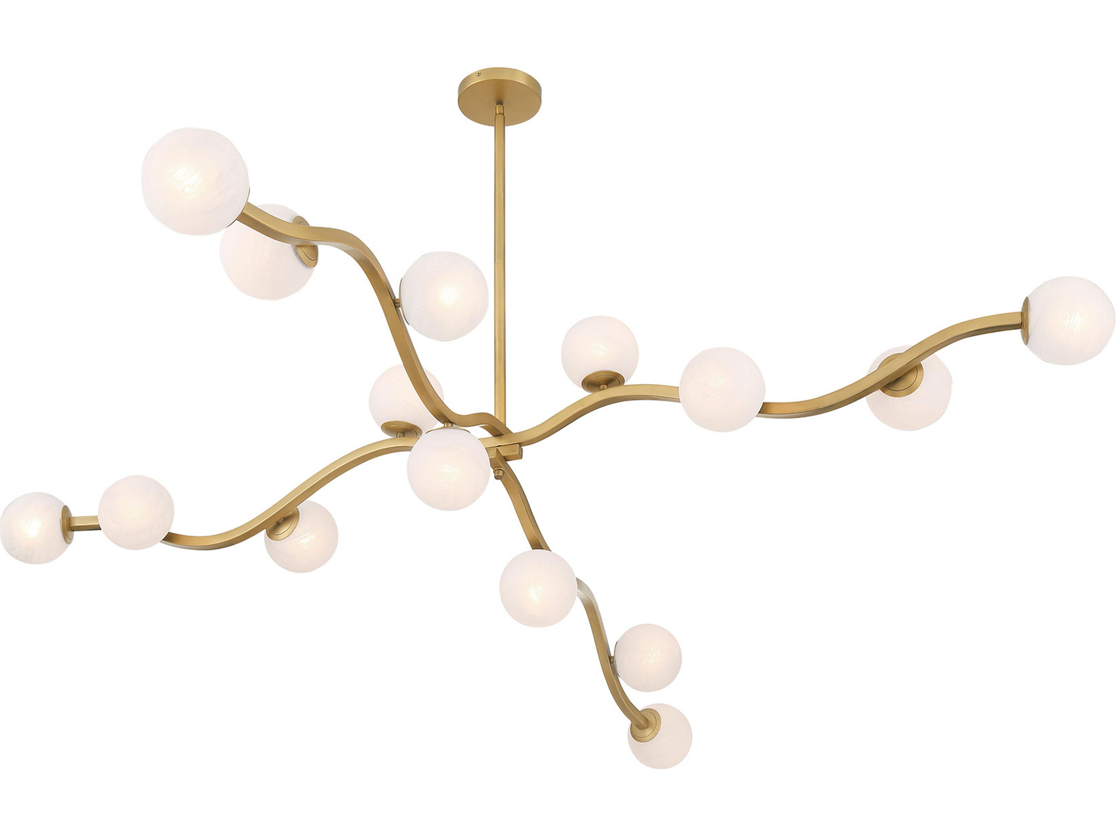 Minka Lavery Curven 16-Light Legacy Brass Globe Island Pendant