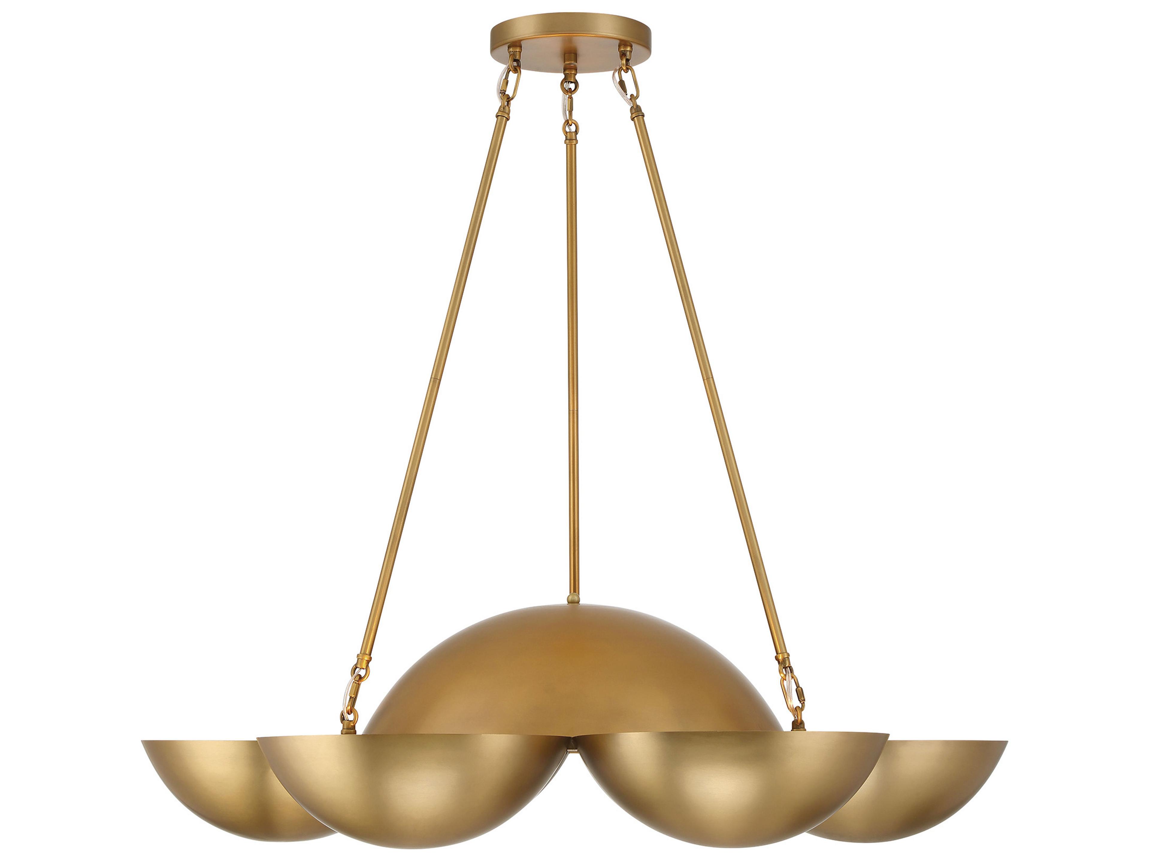 Ivy Lane 6-Light Legacy Brass Bowl Chandelier