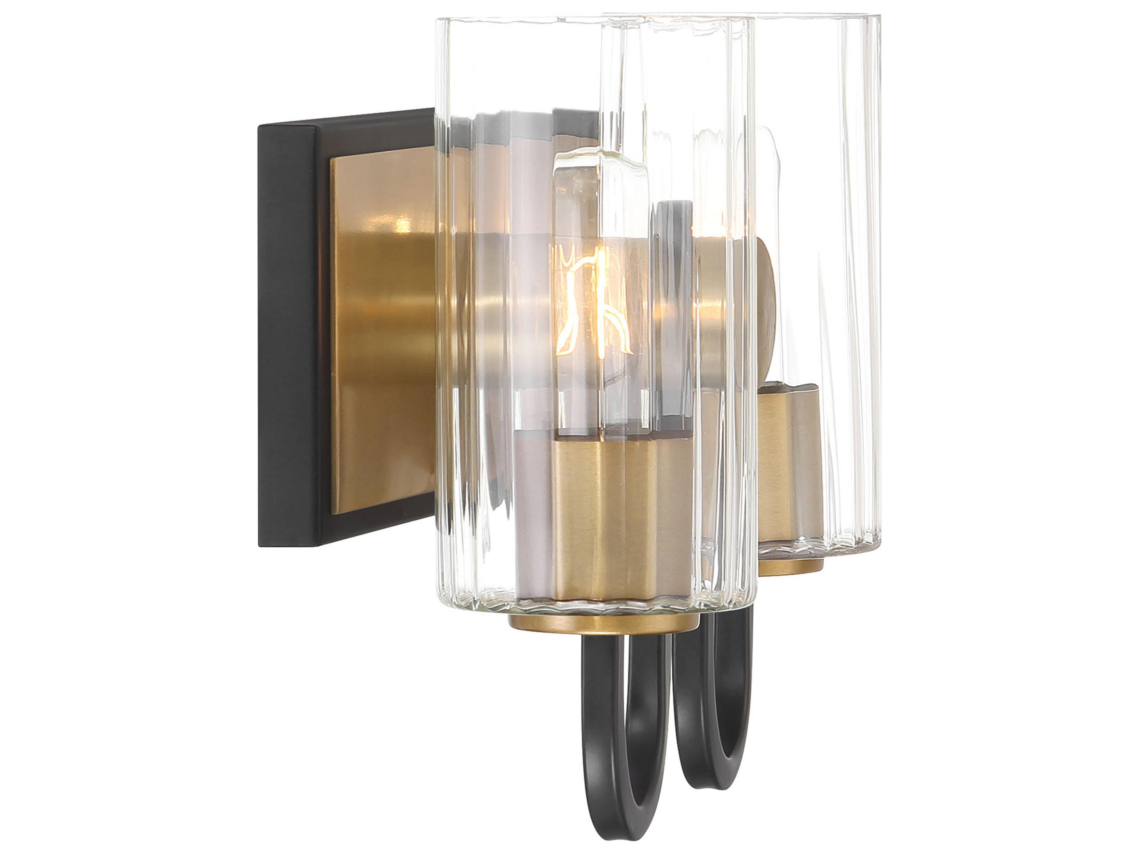 Minka Lavery Orla 2-Light Legacy Brass Dark Matte Black Vanity Light