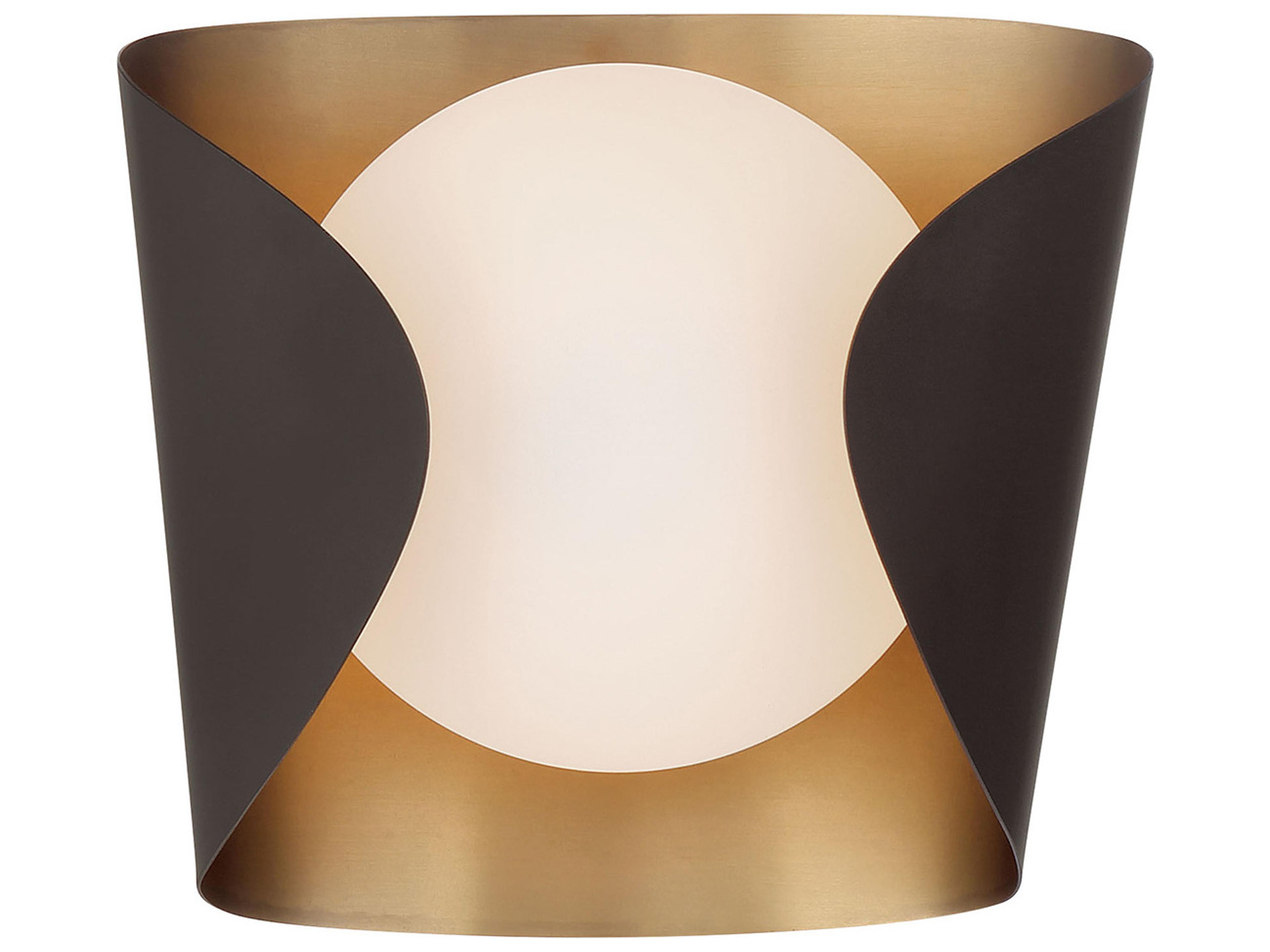 Minka Lavery Flare 1-Light Legacy Brass Dark Bronze Wall Sconce