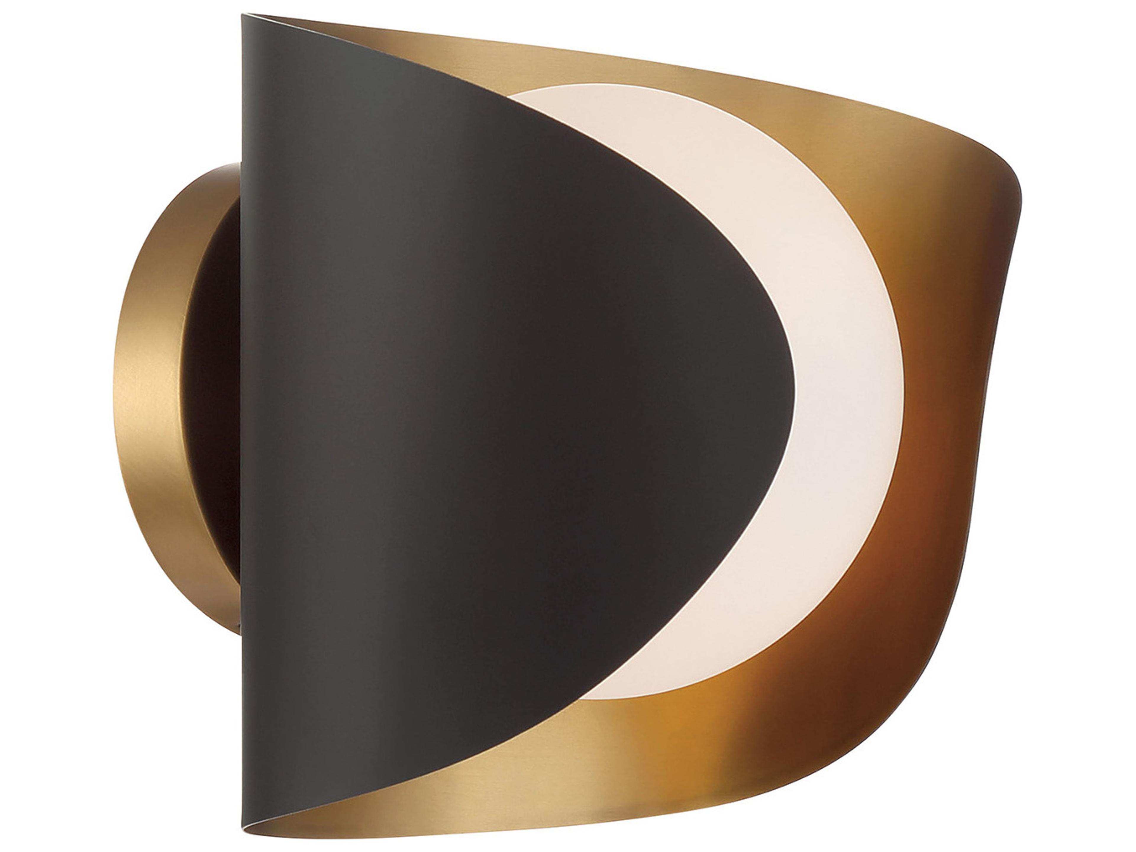 Minka Lavery Flare 1-Light Legacy Brass Dark Bronze Wall Sconce
