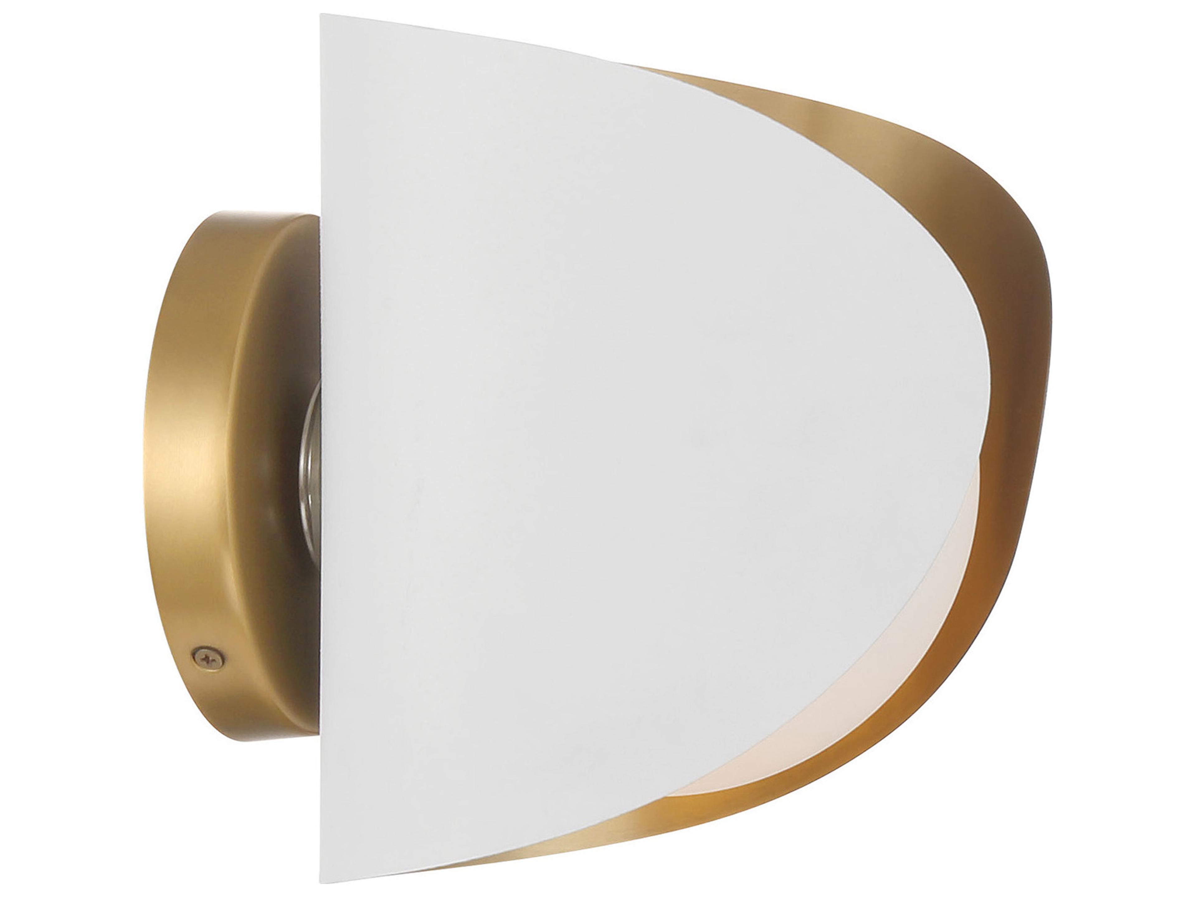 Minka Lavery Flare 1-Light Sand White Wall Sconce