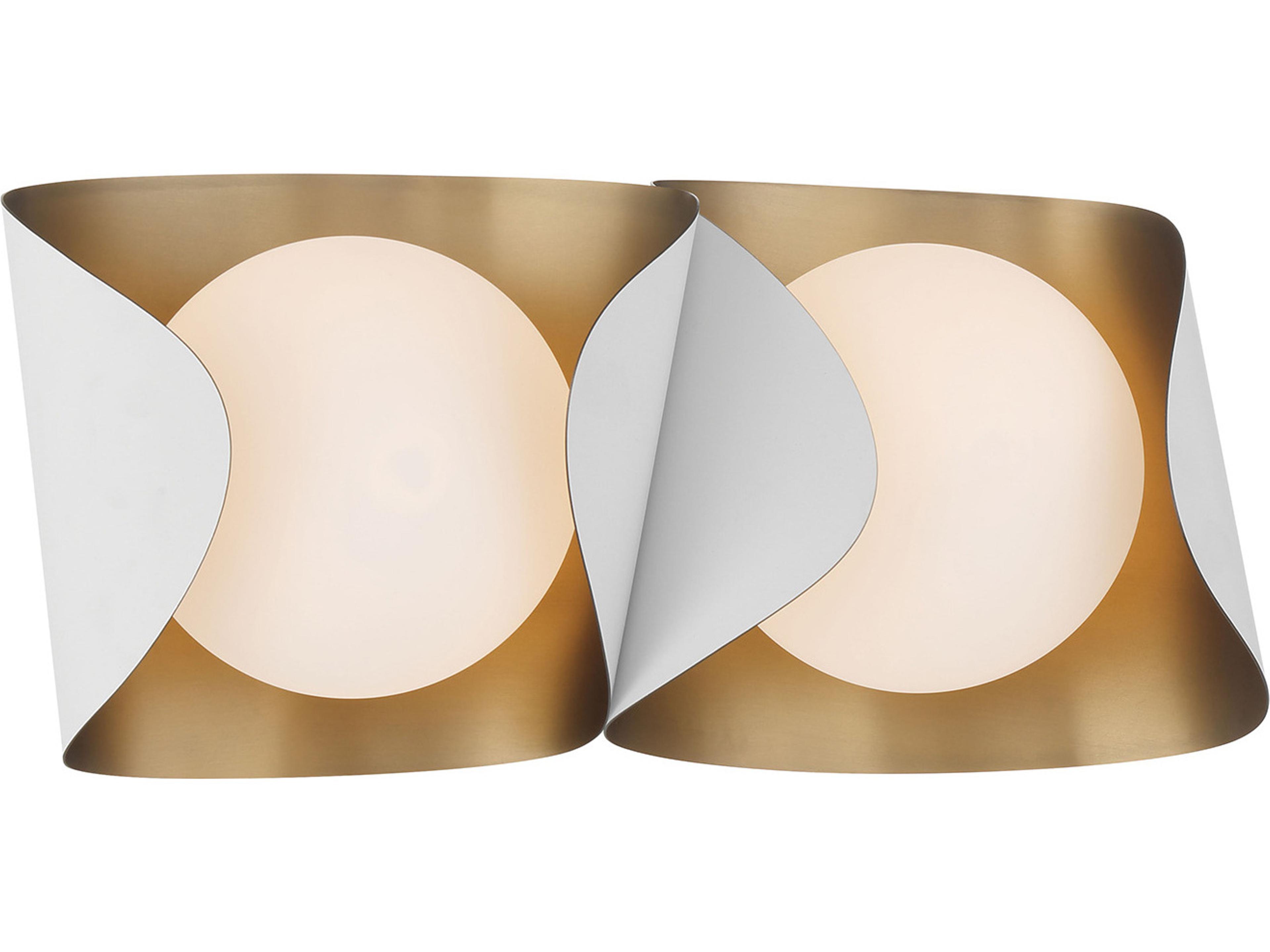 Flare 2-Light Sand White Vanity Light