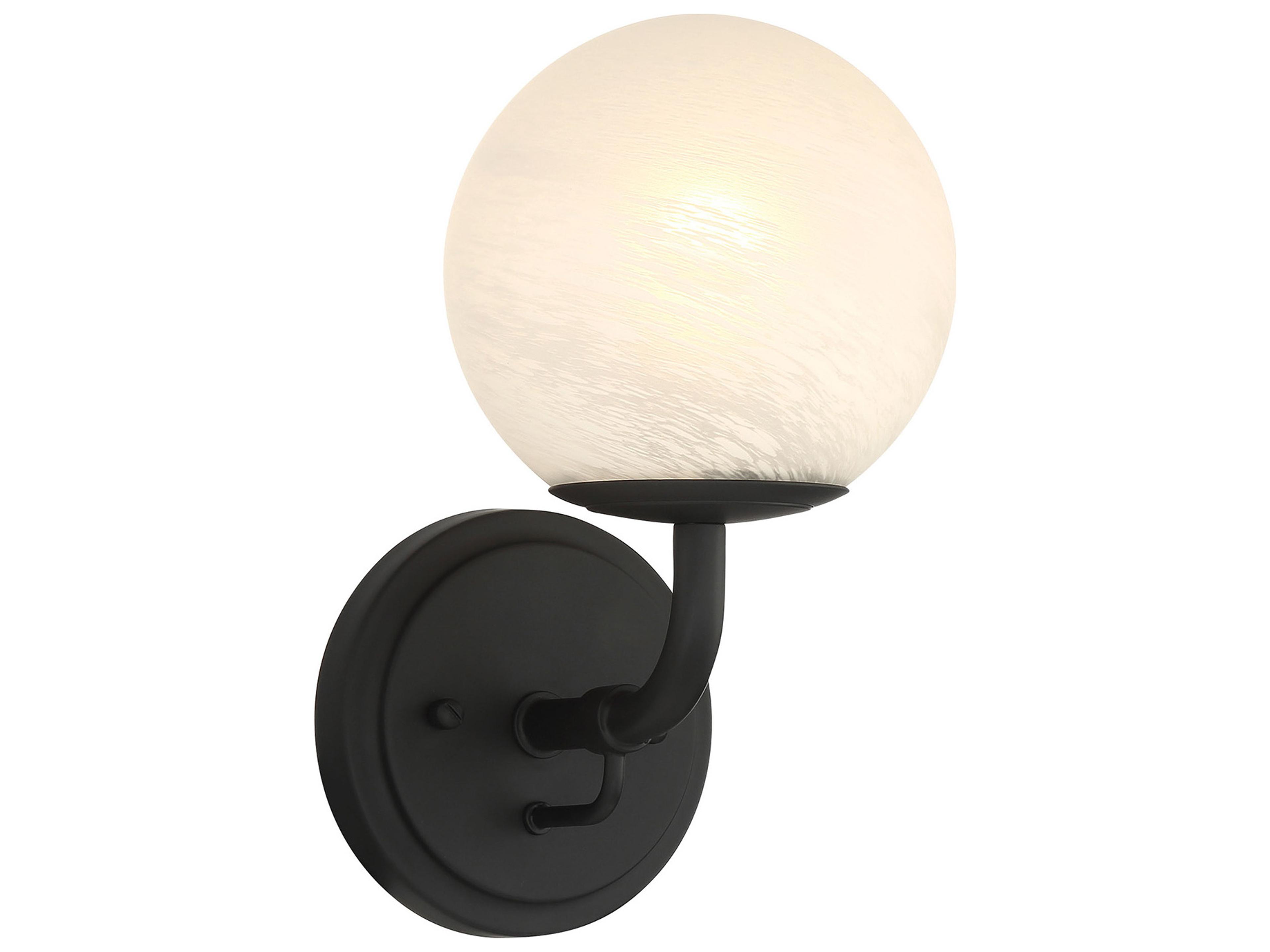 Whitehall 1-Light Dark Matte Black Vanity Light