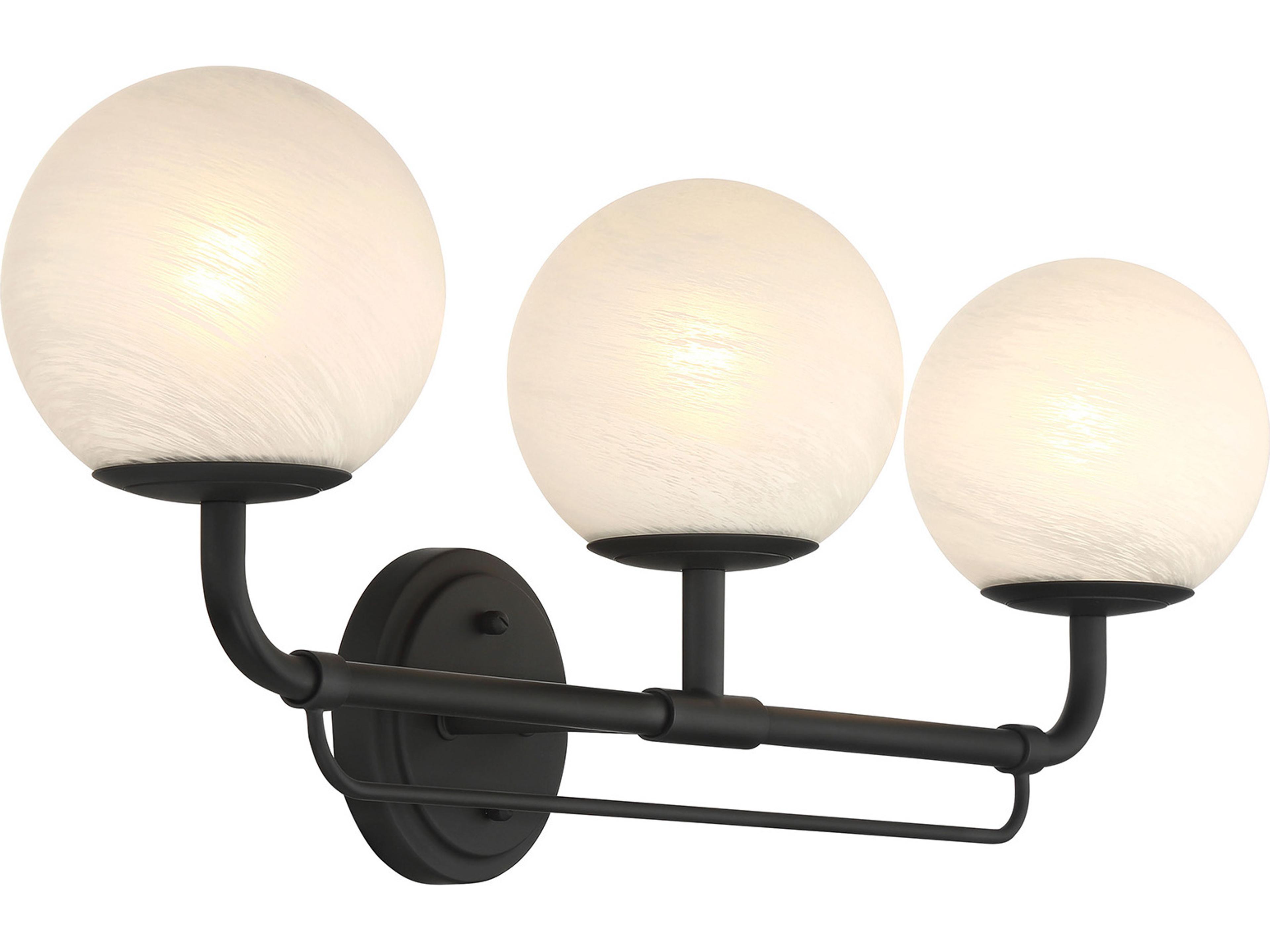 Minka Lavery Whitehall 3-Light Dark Matte Black Vanity Light