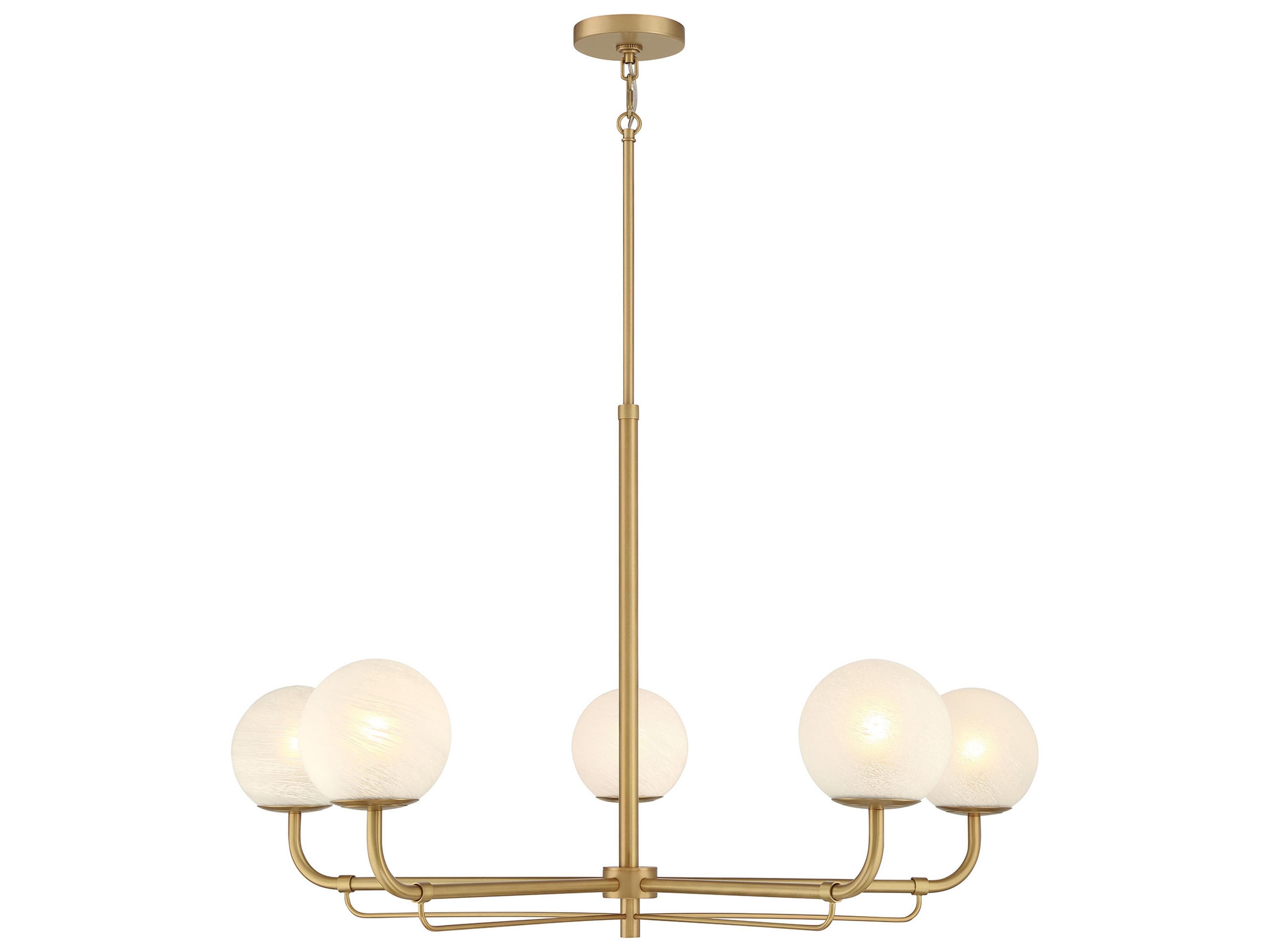 Whitehall 5-Light Legacy Brass Globe Chandelier