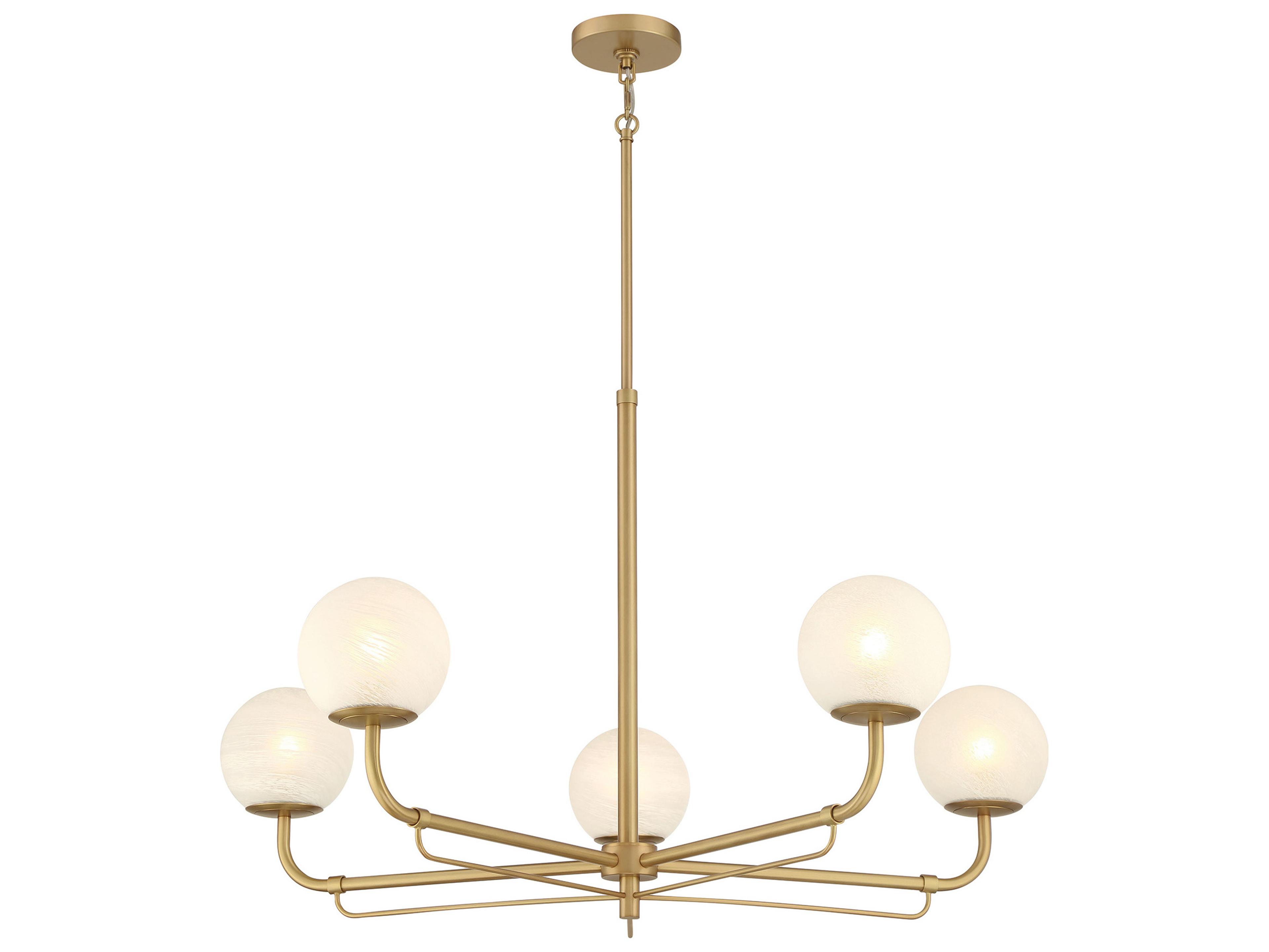 Minka Lavery Whitehall 5-Light Legacy Brass Globe Chandelier