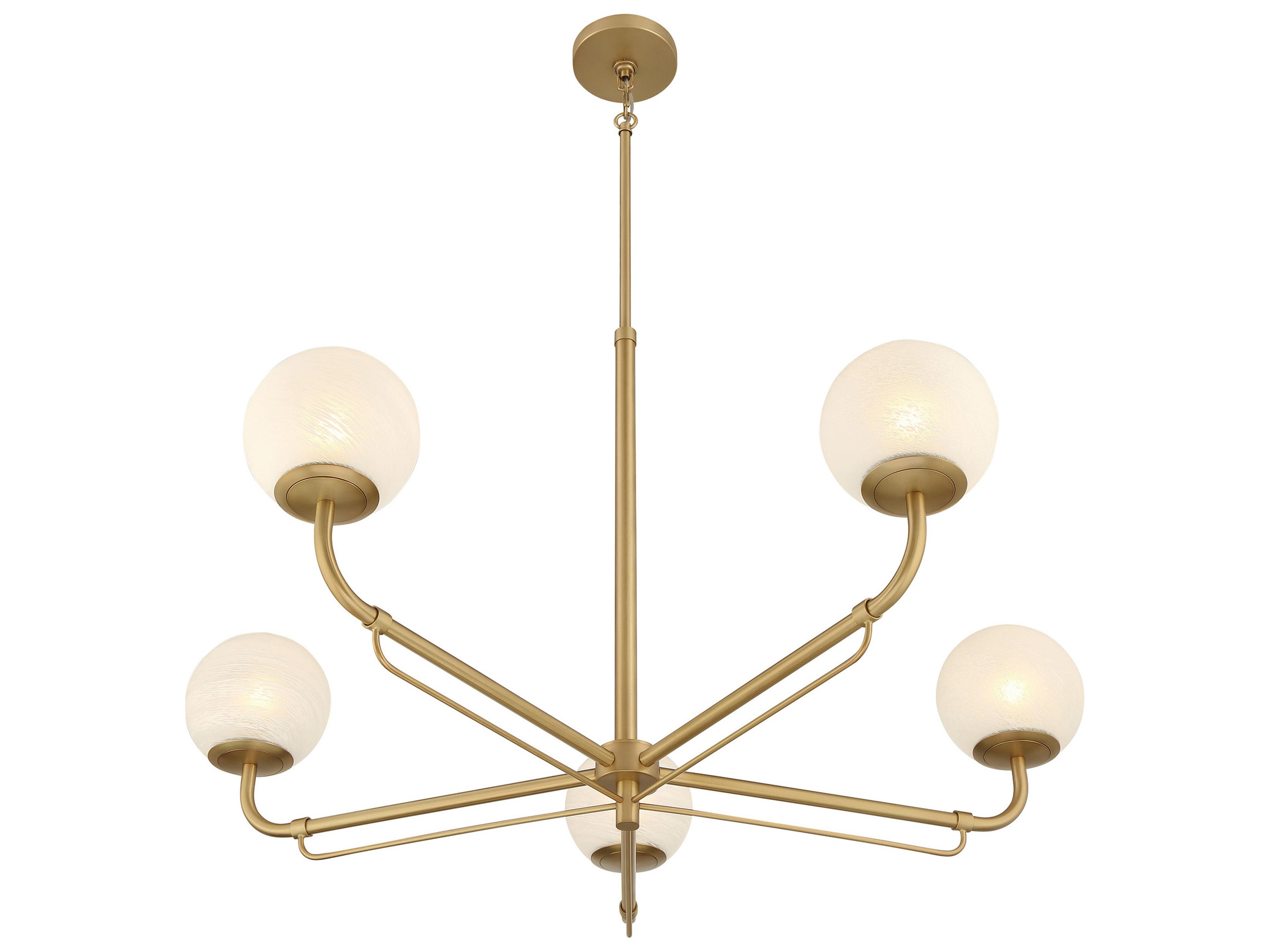 Minka Lavery Whitehall 5-Light Legacy Brass Globe Chandelier