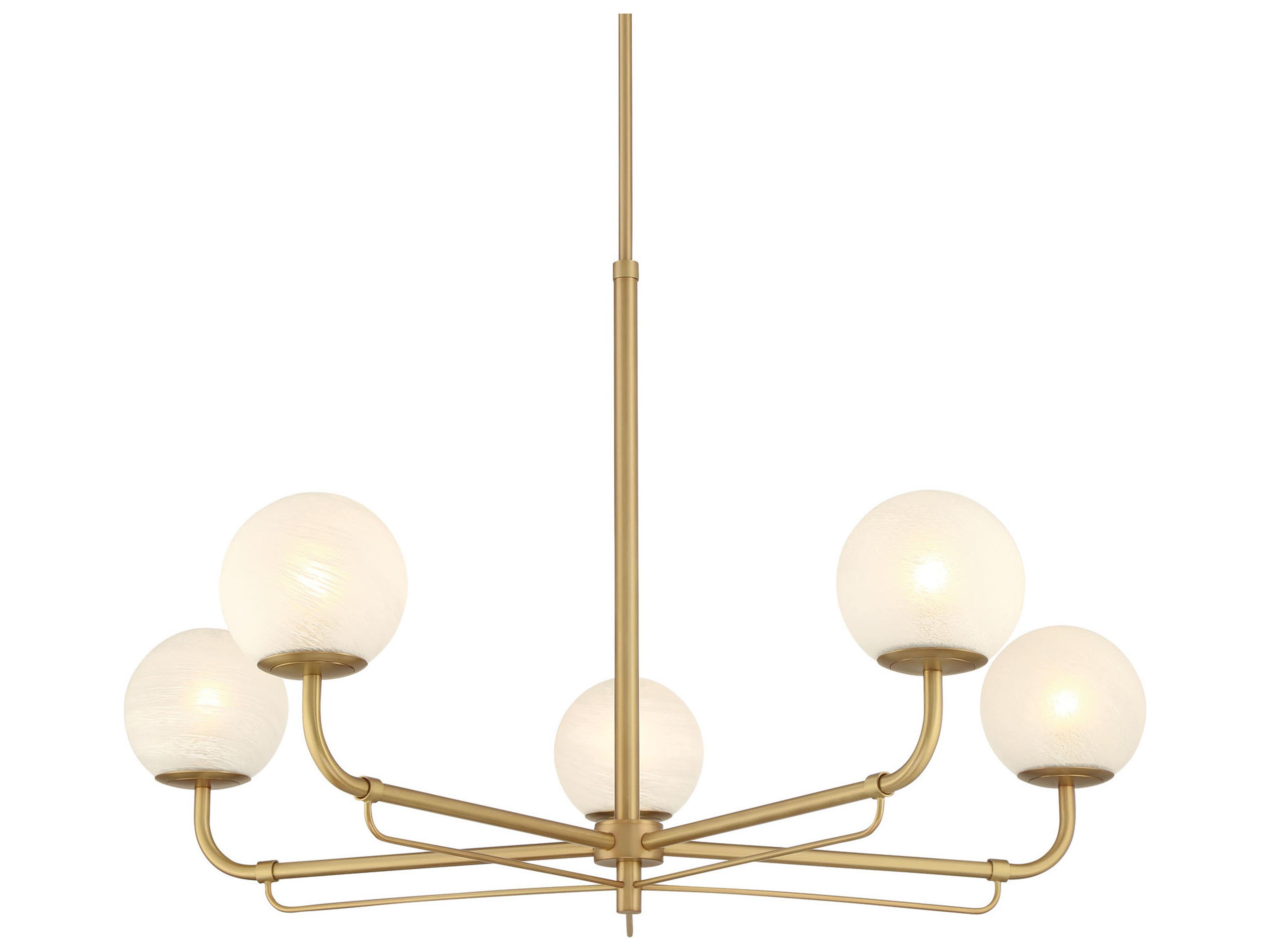 Minka Lavery Whitehall 5-Light Legacy Brass Globe Chandelier