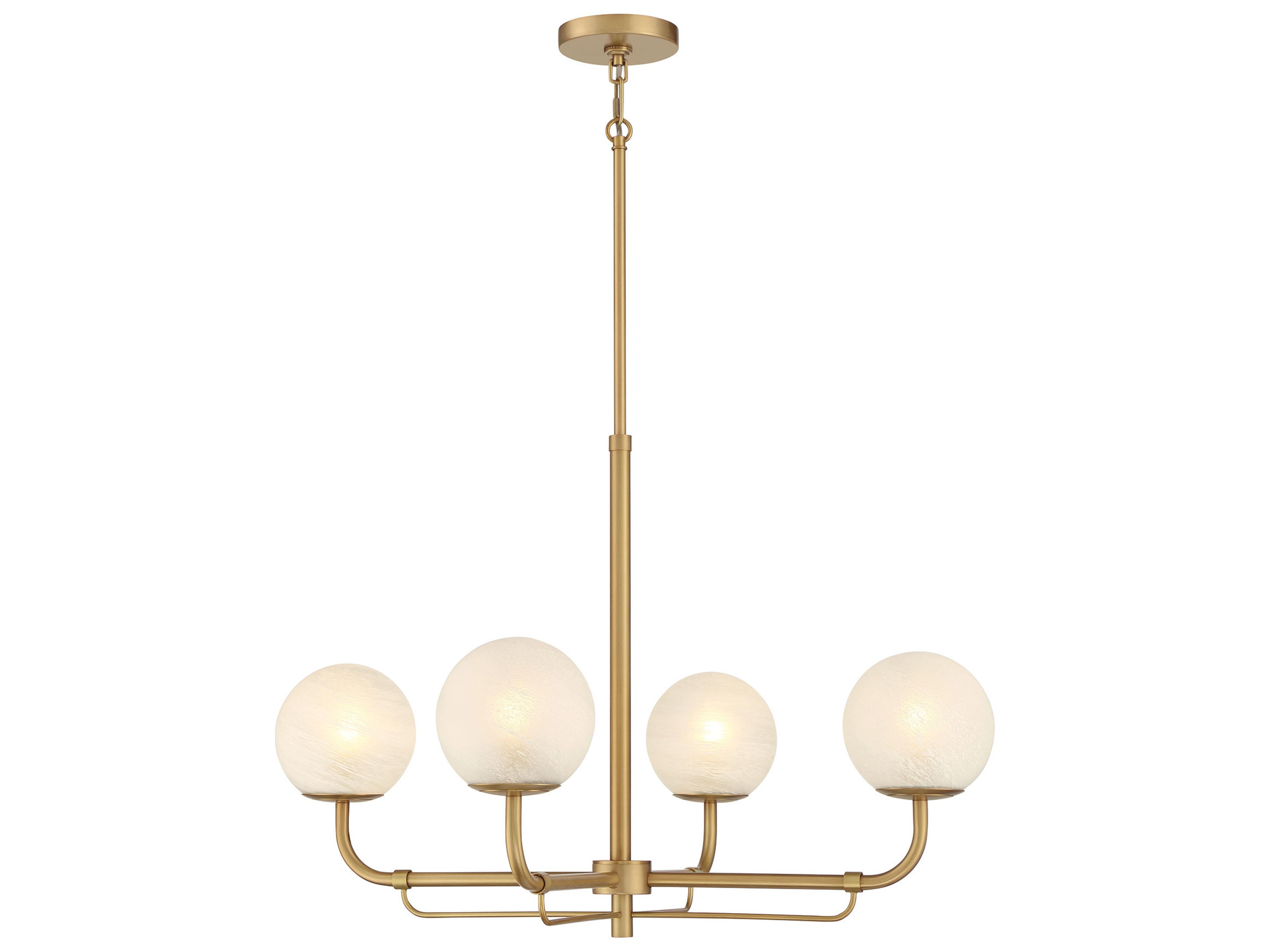 Whitehall 4-Light Legacy Brass Globe Chandelier