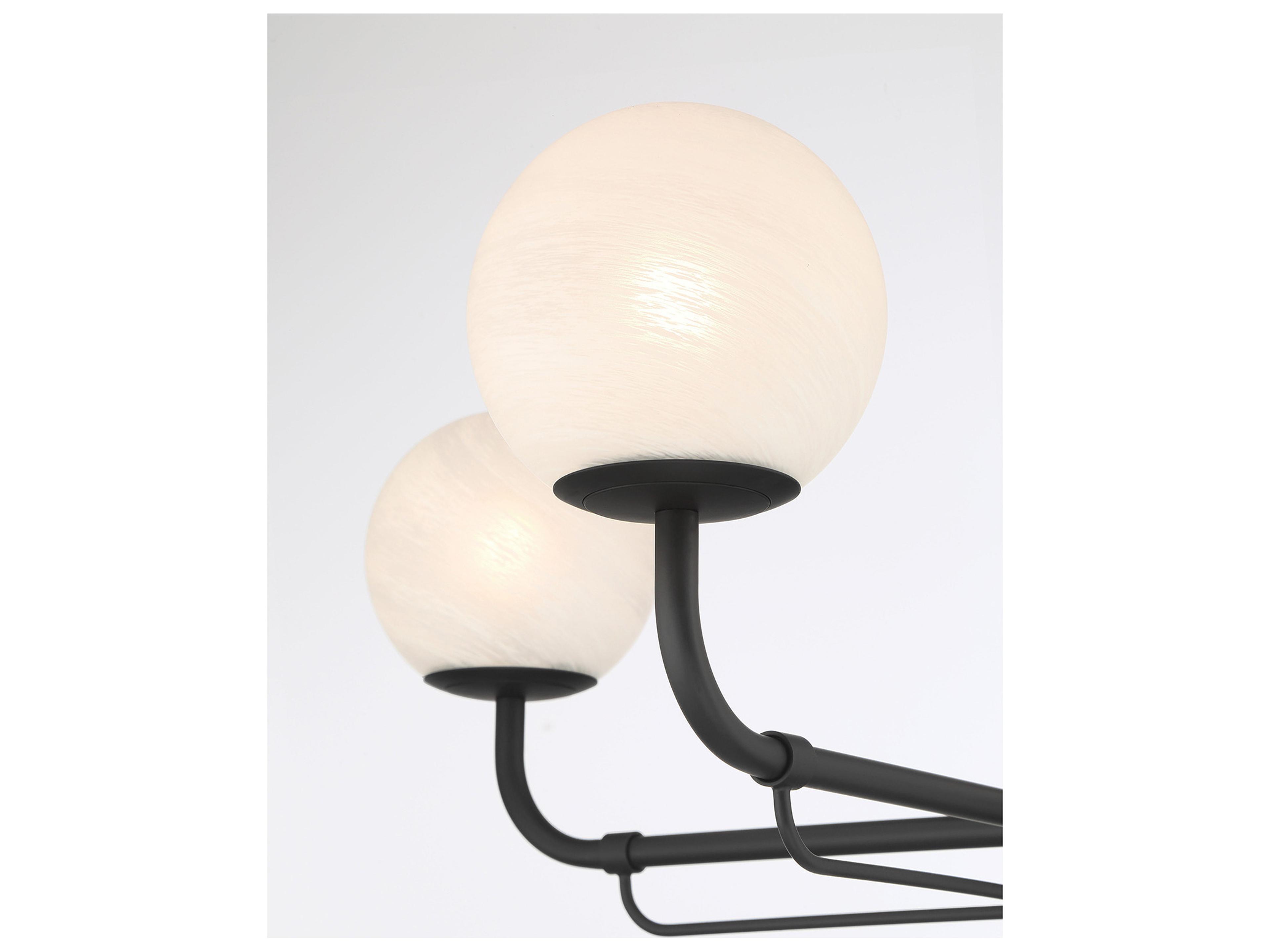 Minka Lavery Whitehall 4-Light Dark Matte Black Globe Chandelier