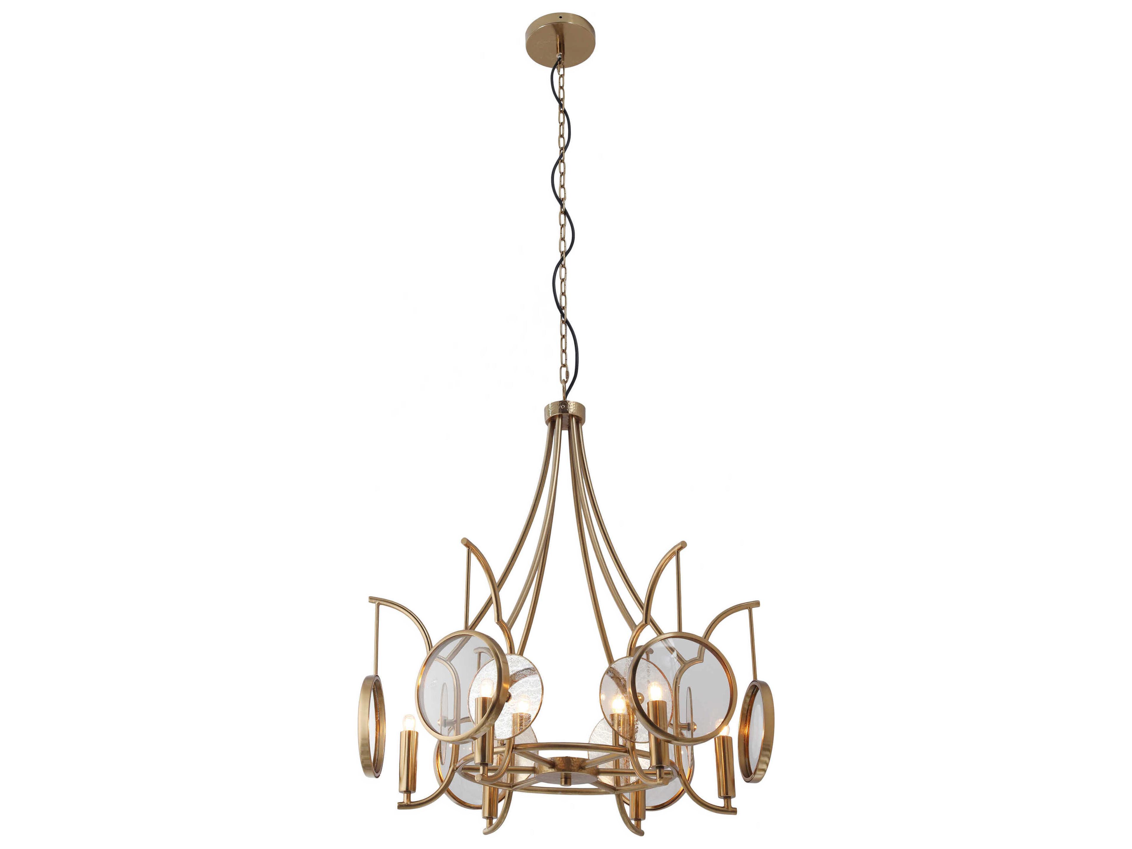 Minka Lavery Into Focus 6-Light Brass Antique Geometric Chandelier