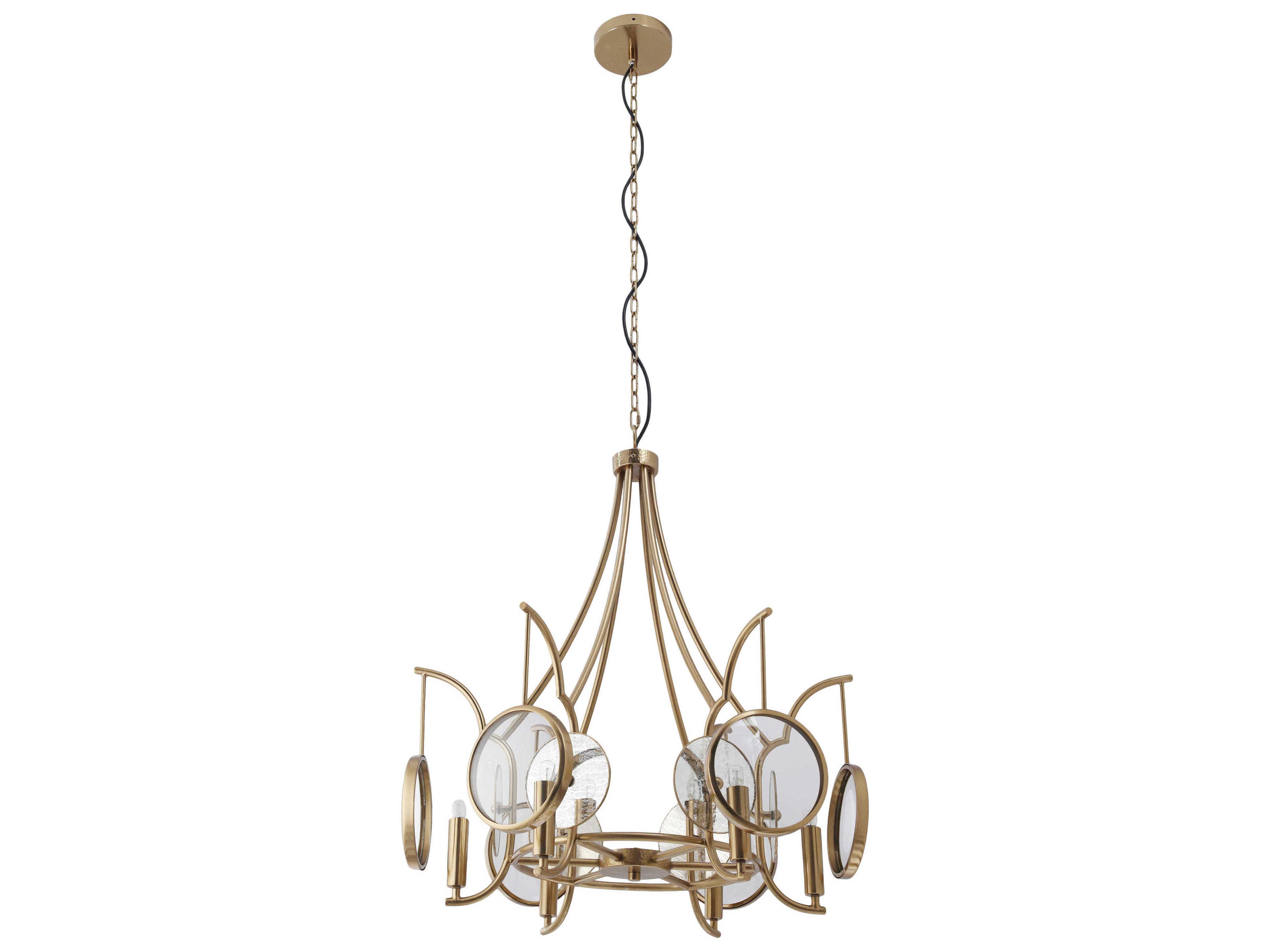 Minka Lavery Into Focus 6-Light Brass Antique Geometric Chandelier