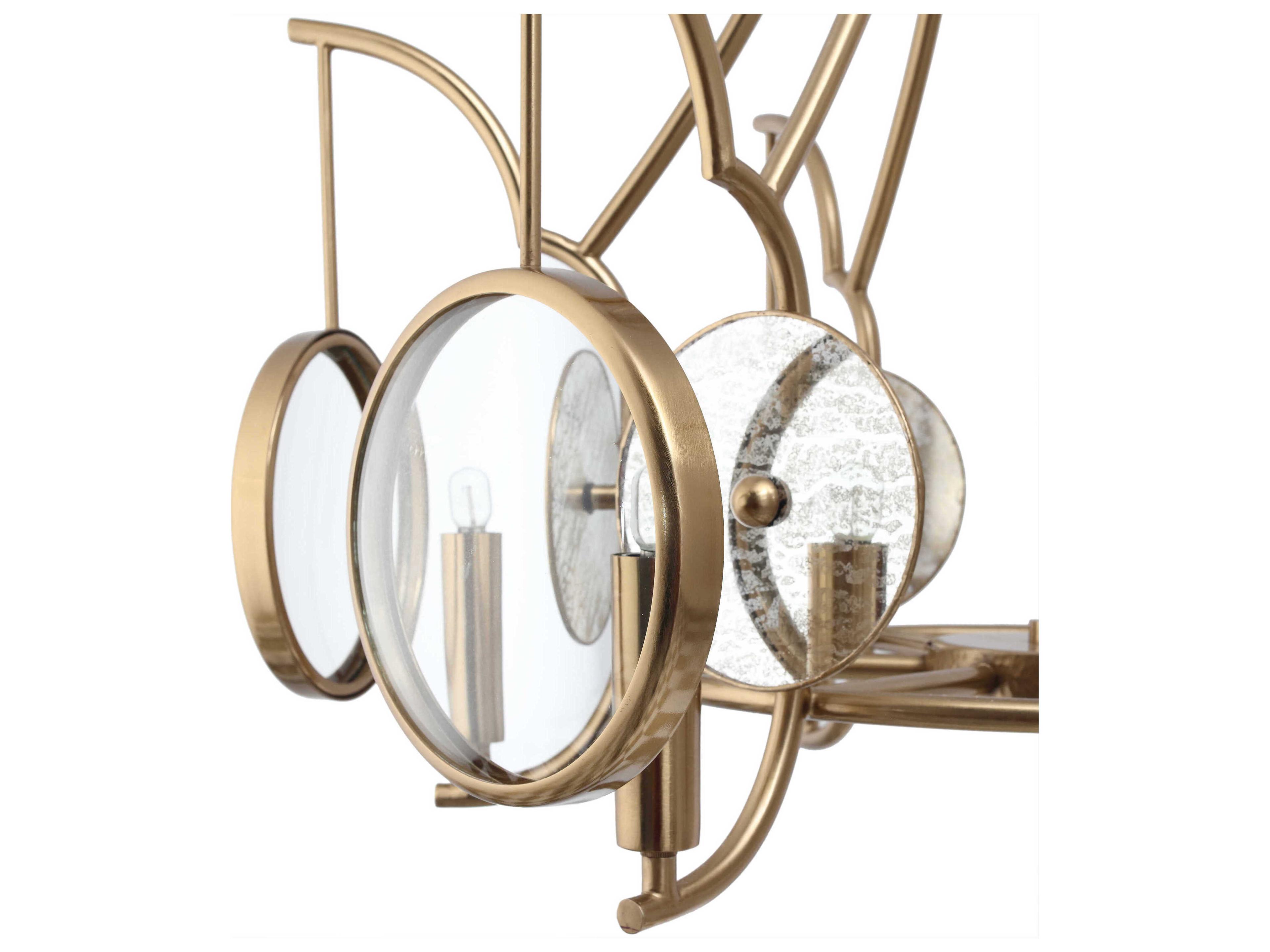 Minka Lavery Into Focus 6-Light Brass Antique Geometric Chandelier