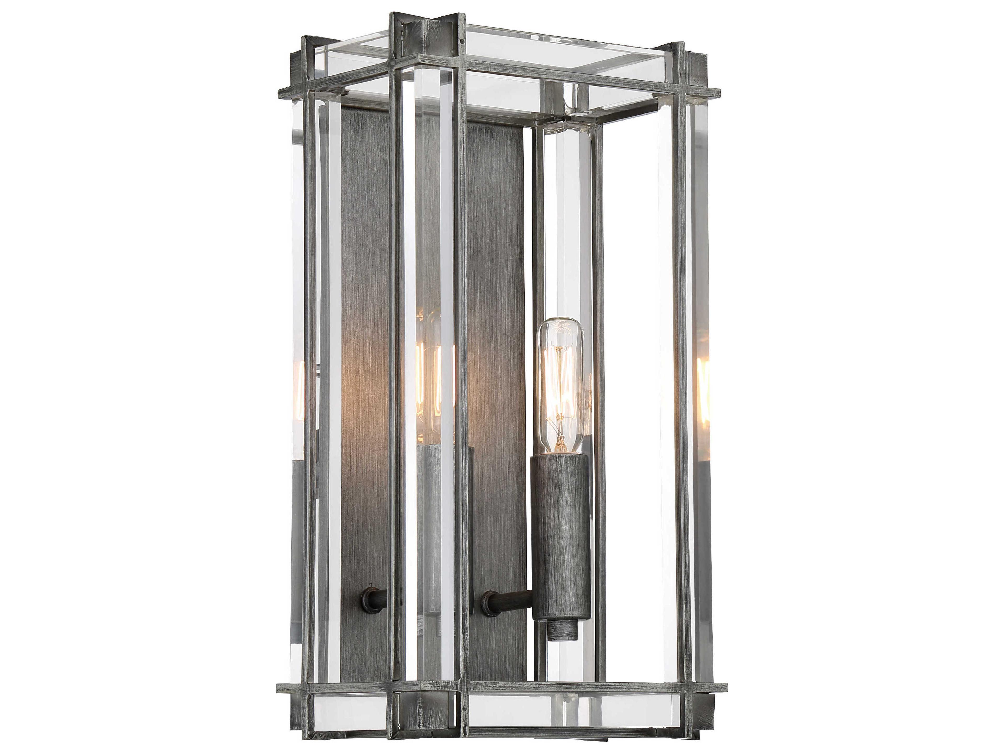 Langen Square 2-Light Painted Antique Nickel Wall Sconce