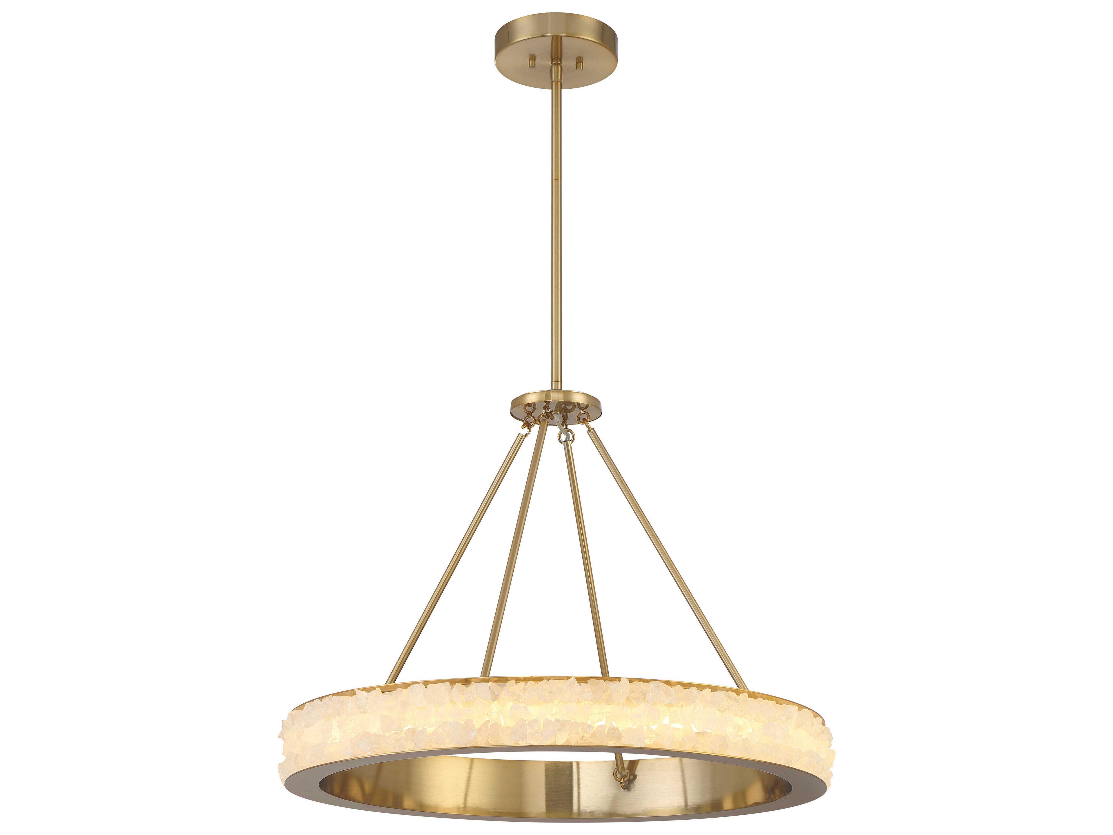 Divinely Celeste Brass Round Pendant