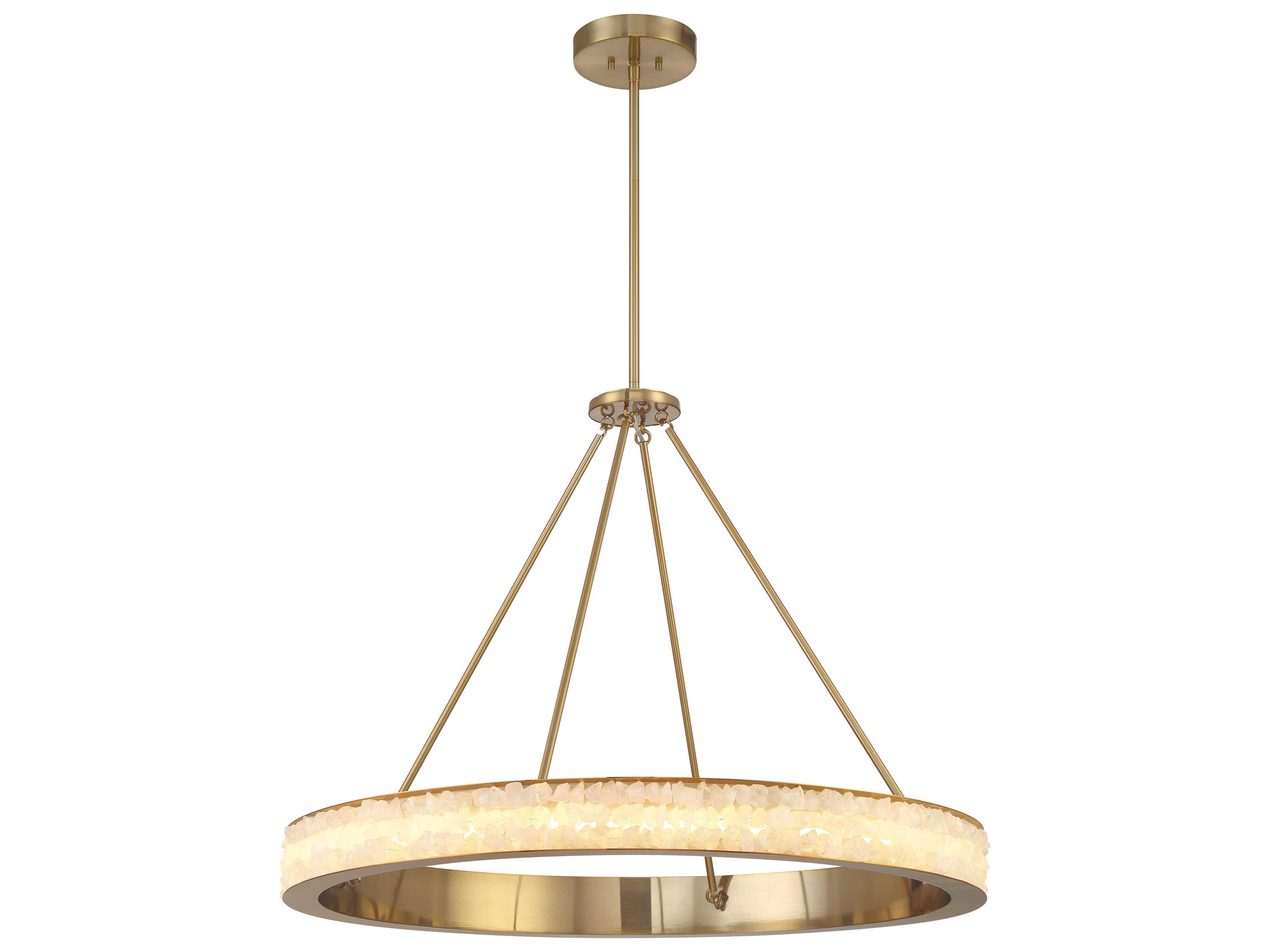 Divinely Celeste Brass Round Pendant