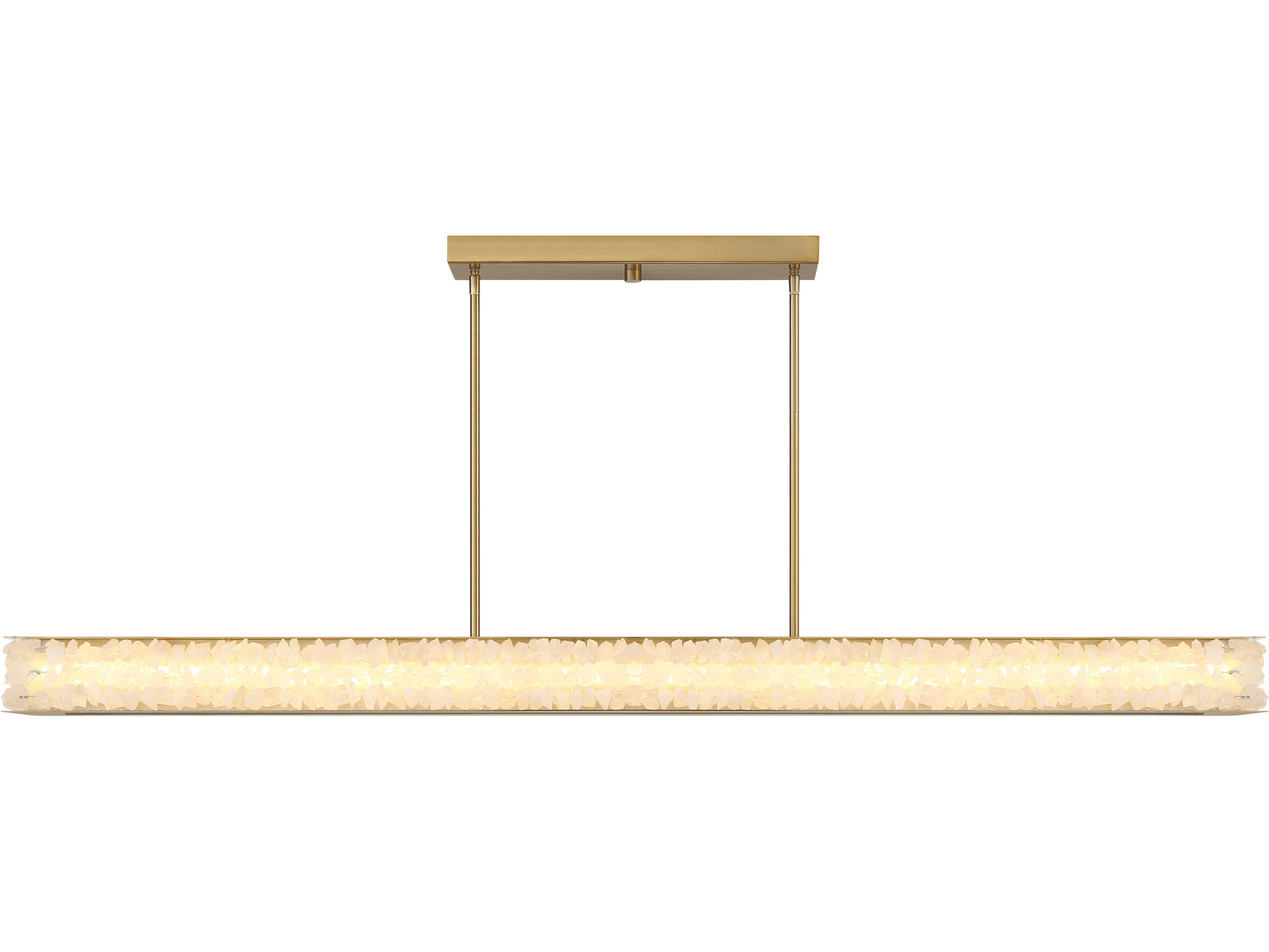 Divinely Celeste Brass Linear Island Pendant