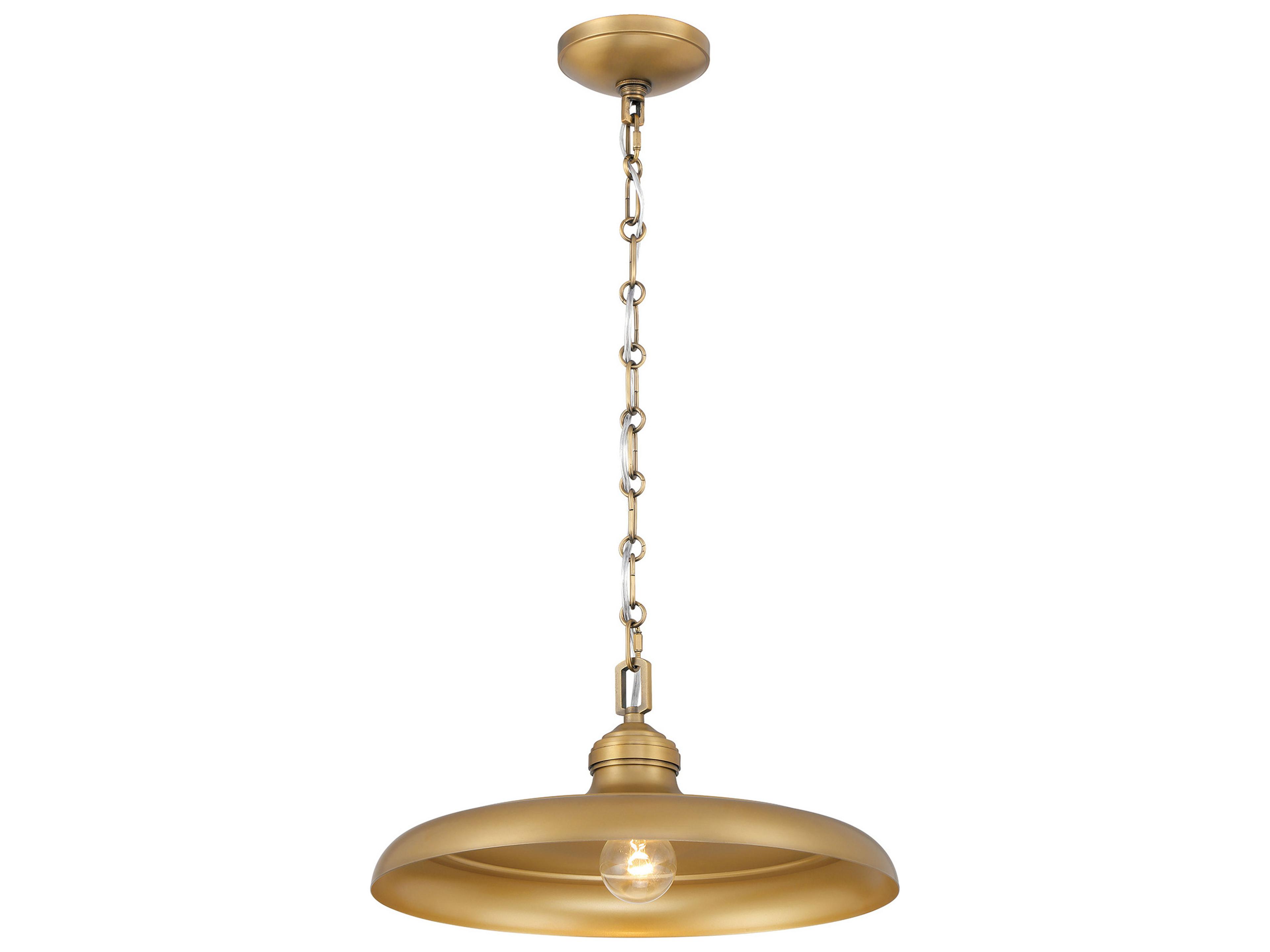Minka Lavery Crowne 1-Light Legacy Brass Pendant