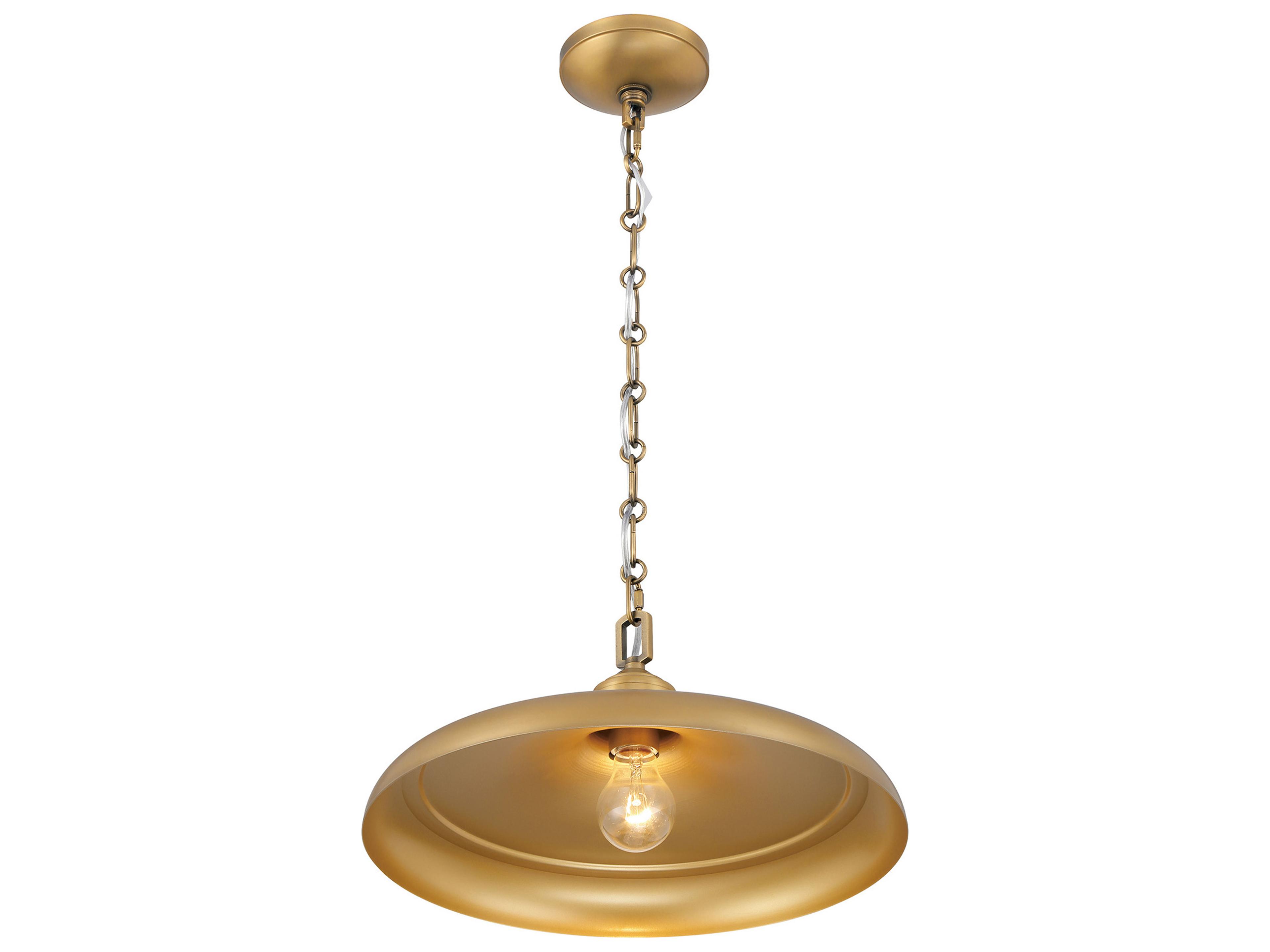 Minka Lavery Crowne 1-Light Legacy Brass Pendant