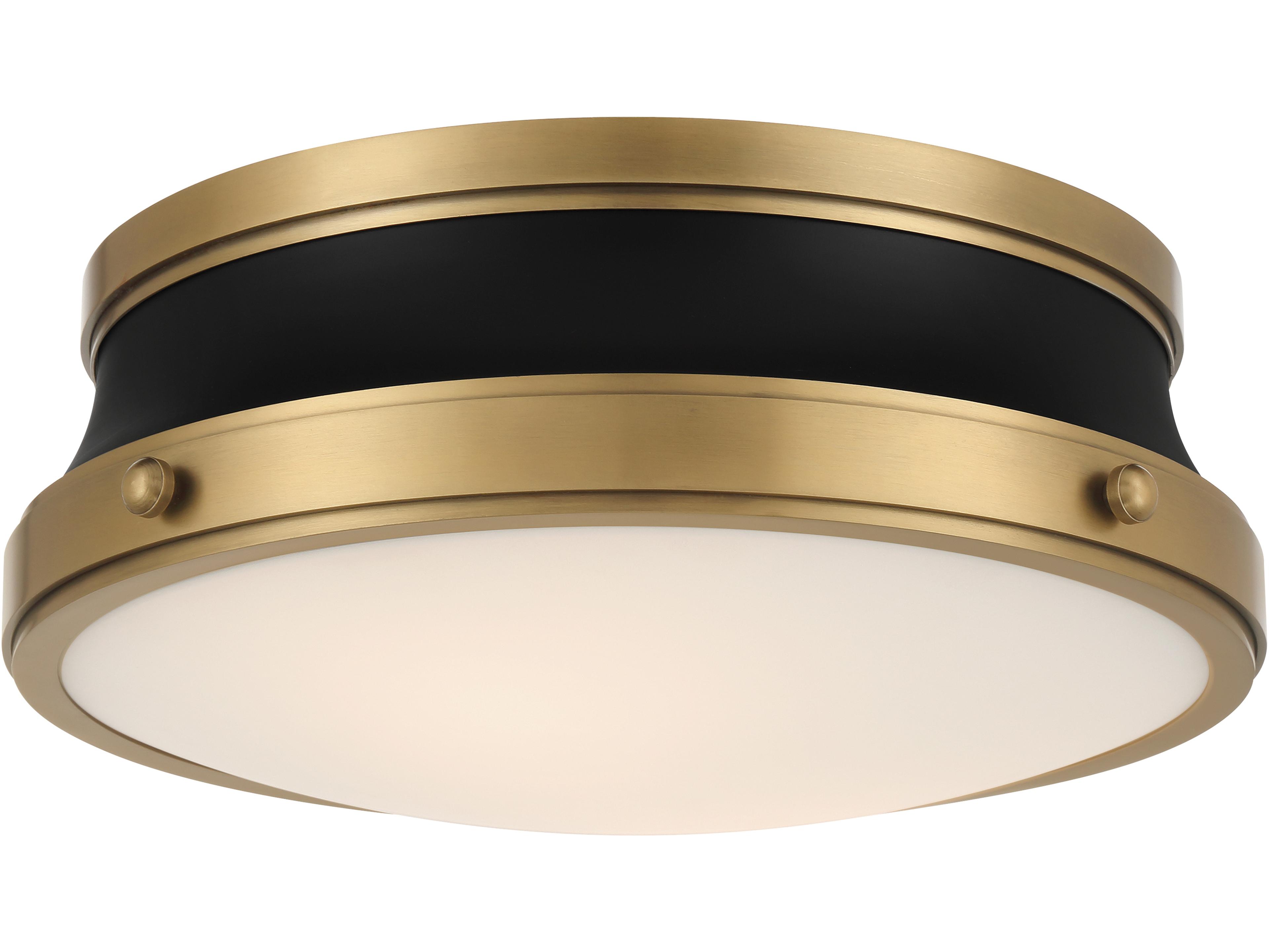 Purelight 2-Light Legacy Brass Round Flush Mount