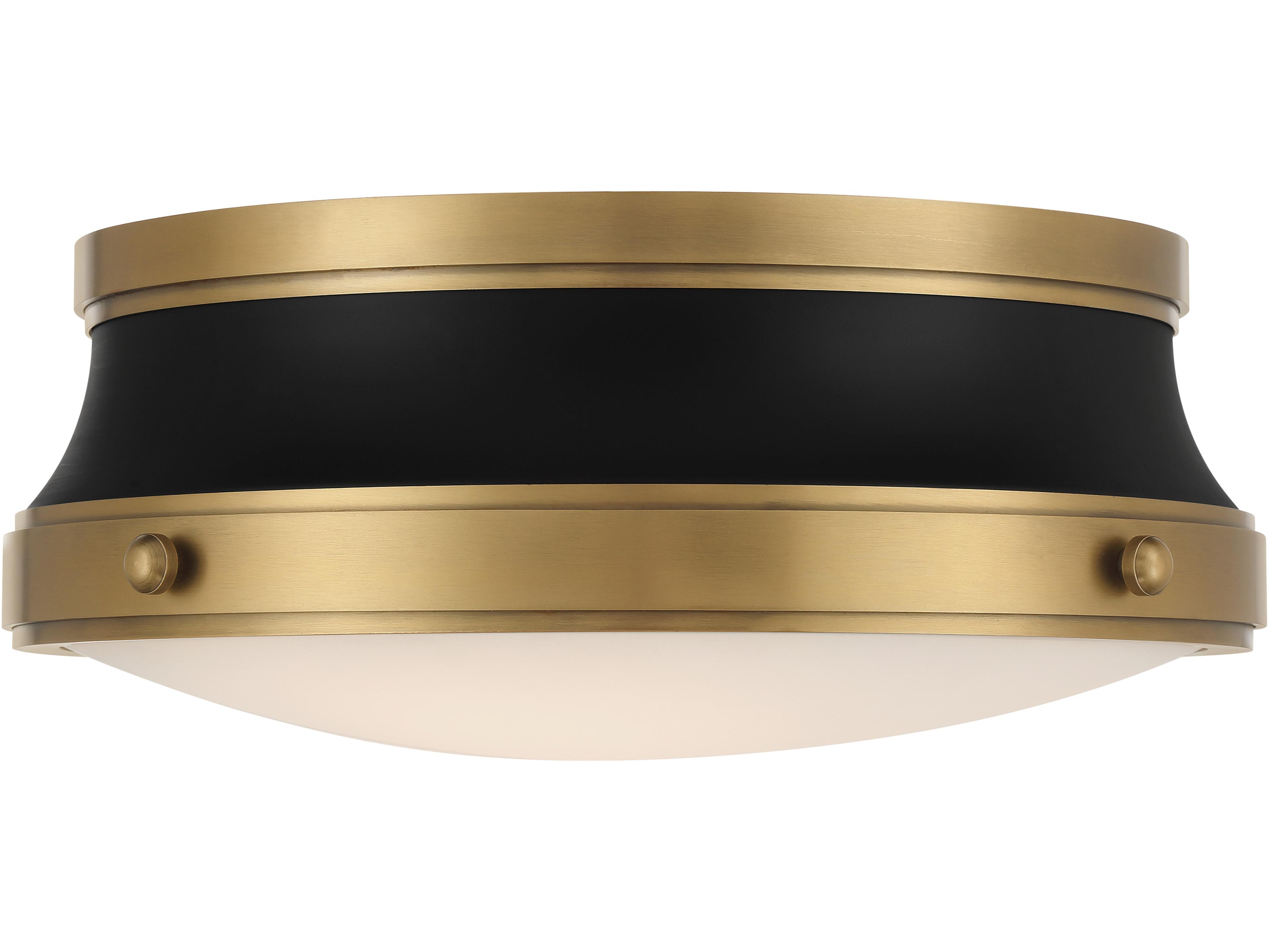 Minka Lavery Purelight 2-Light Legacy Brass Round Flush Mount