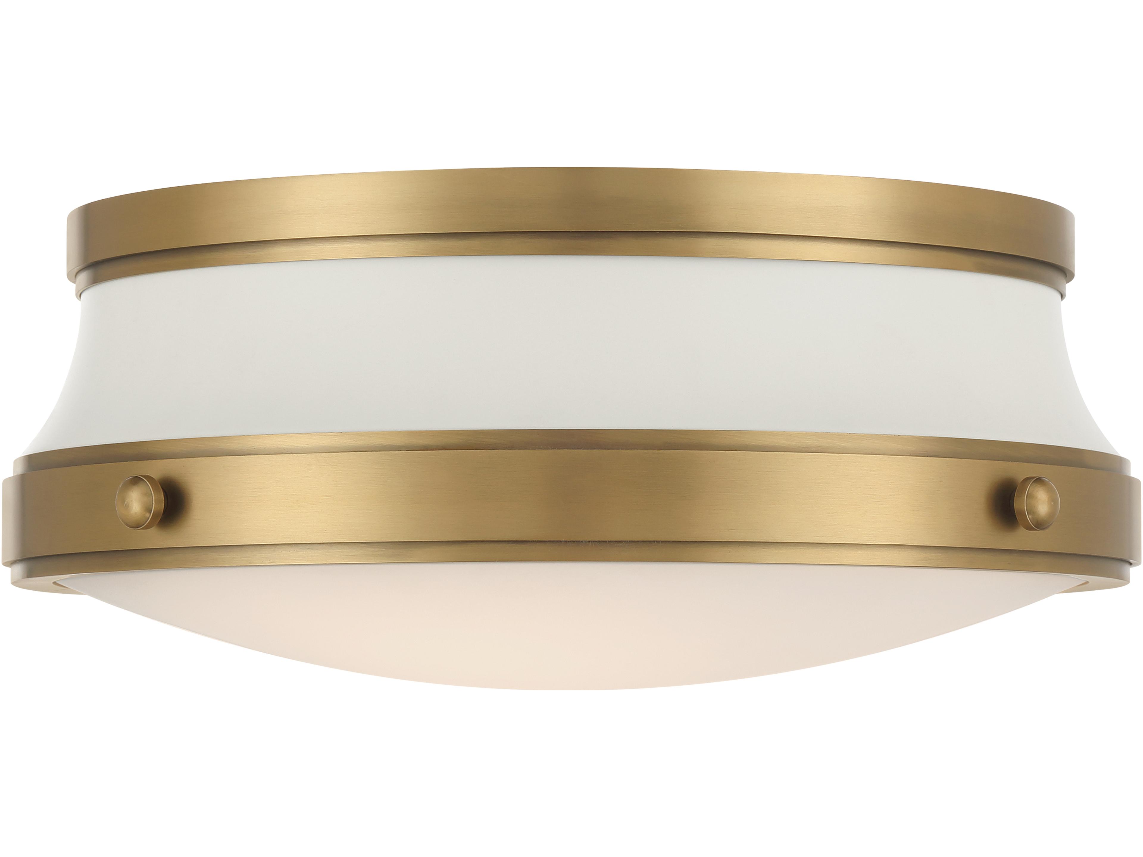 Minka Lavery Purelight 2-Light Legacy Brass Round Flush Mount