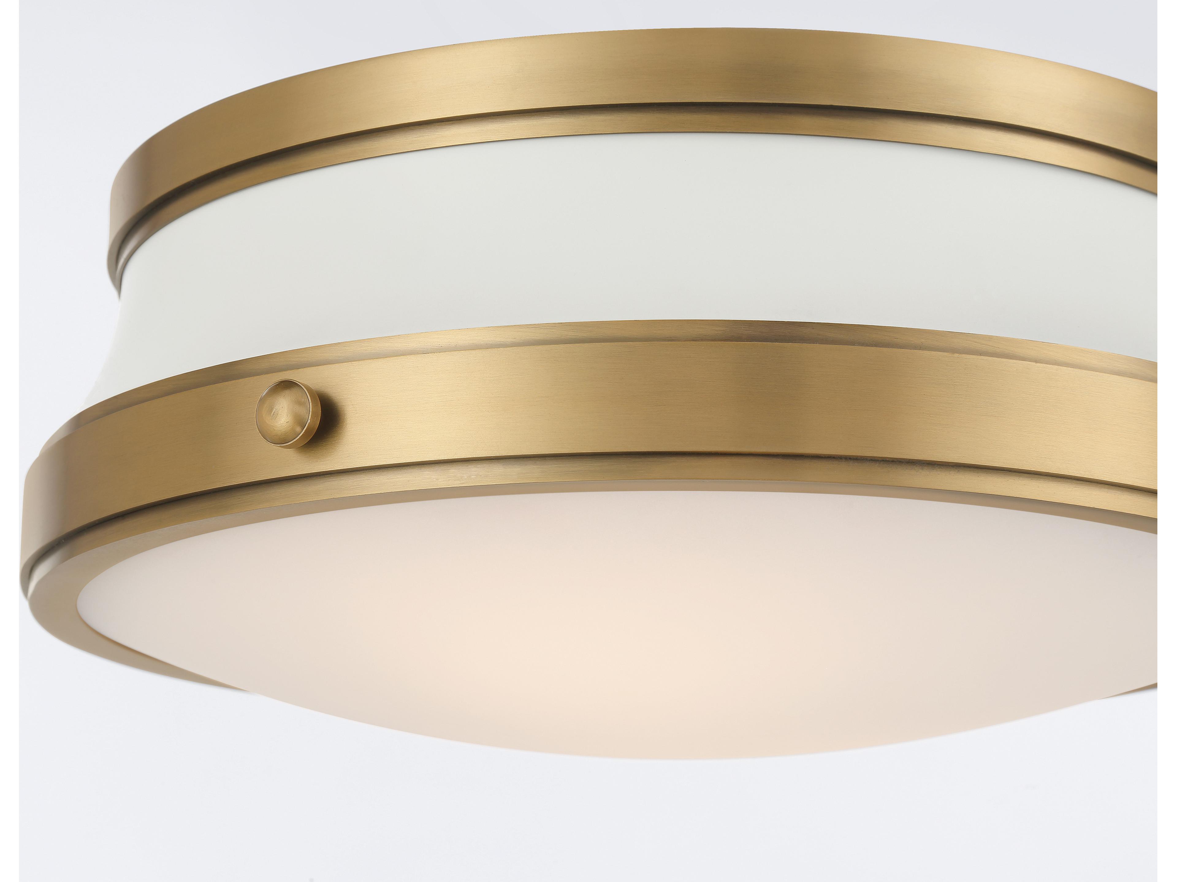 Minka Lavery Purelight 2-Light Legacy Brass Round Flush Mount