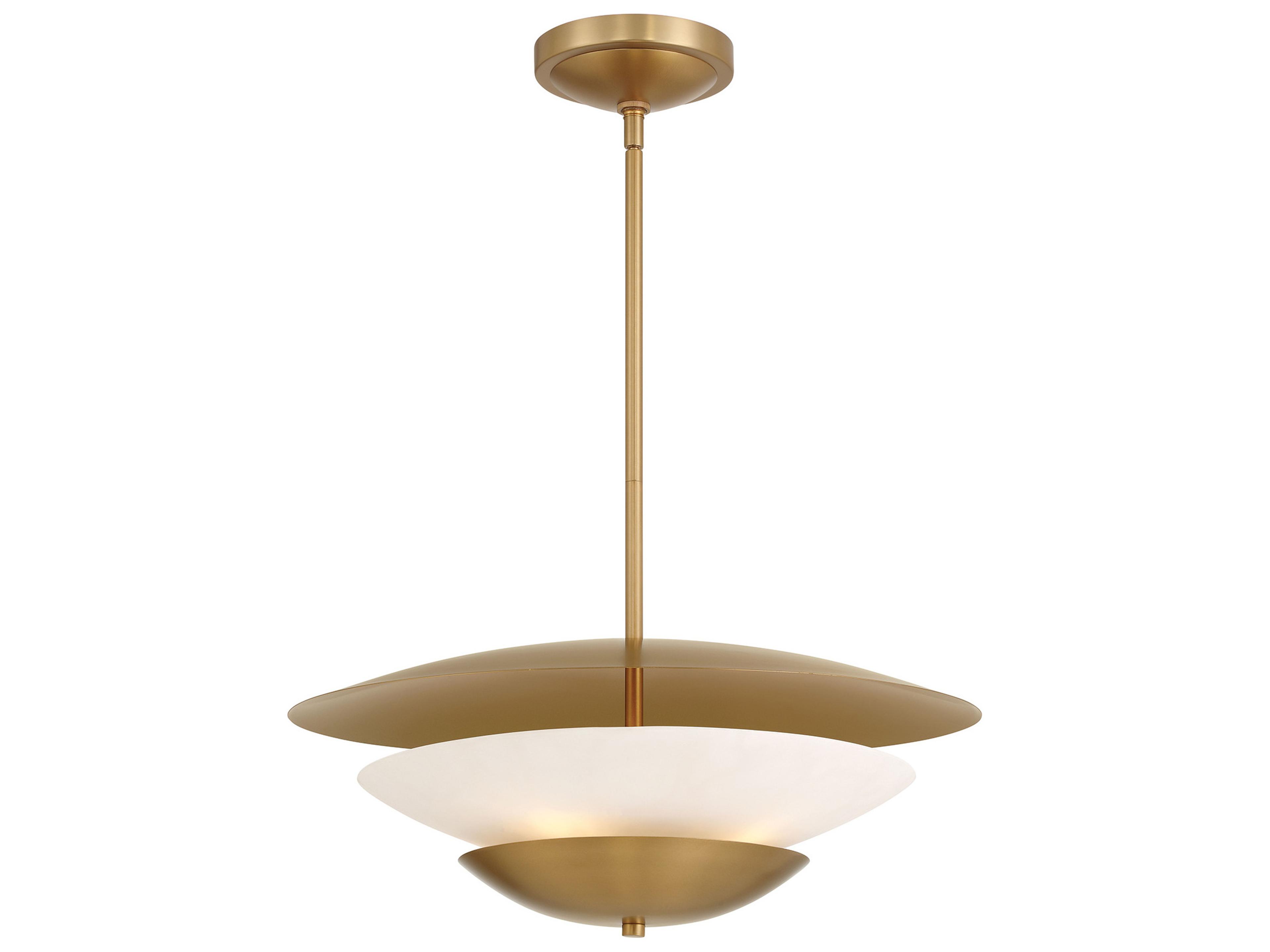 Minka Lavery Solara 4-Light Legacy Brass Bowl Tiered Pendant