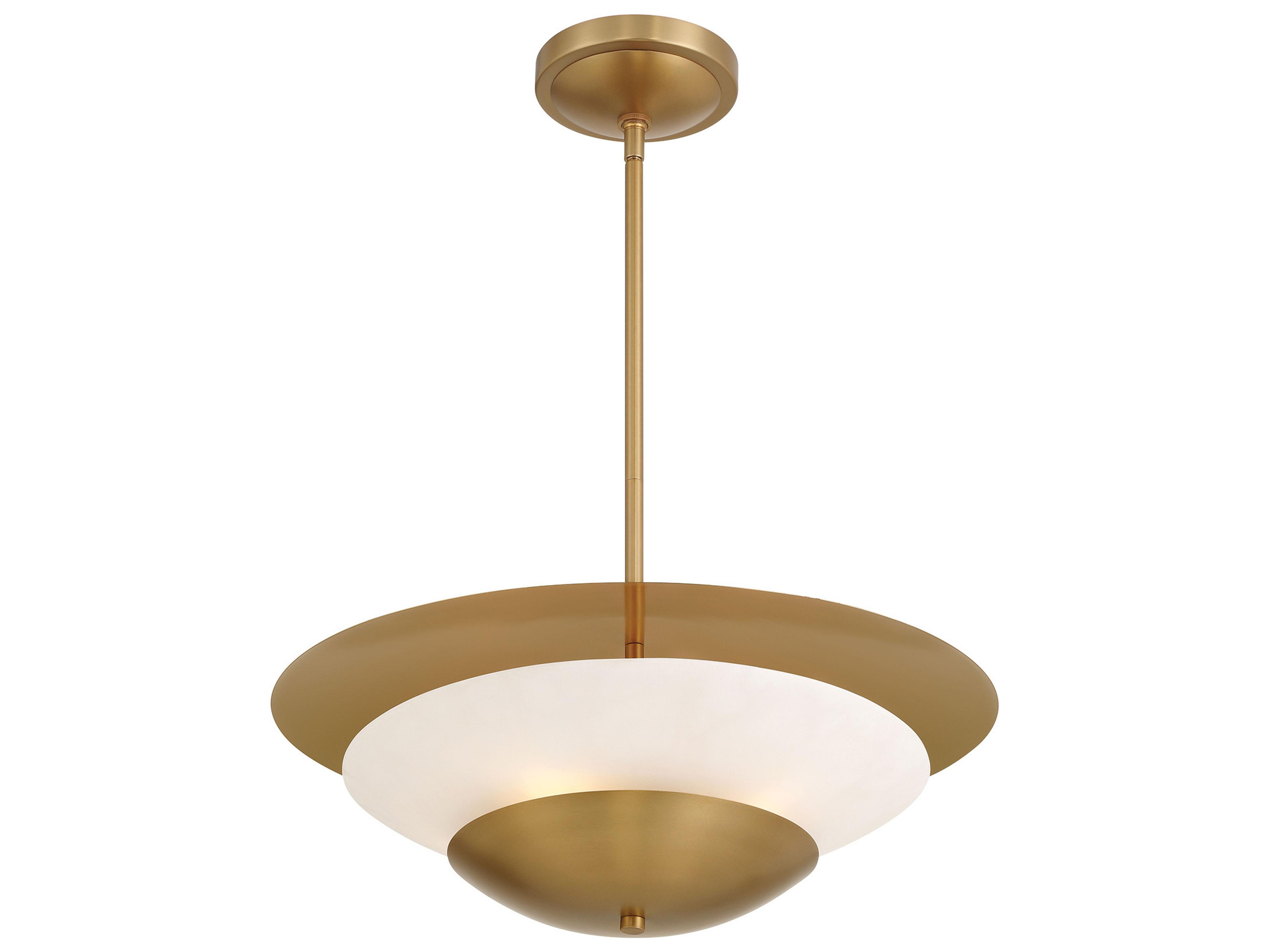 Minka Lavery Solara 4-Light Legacy Brass Bowl Tiered Pendant