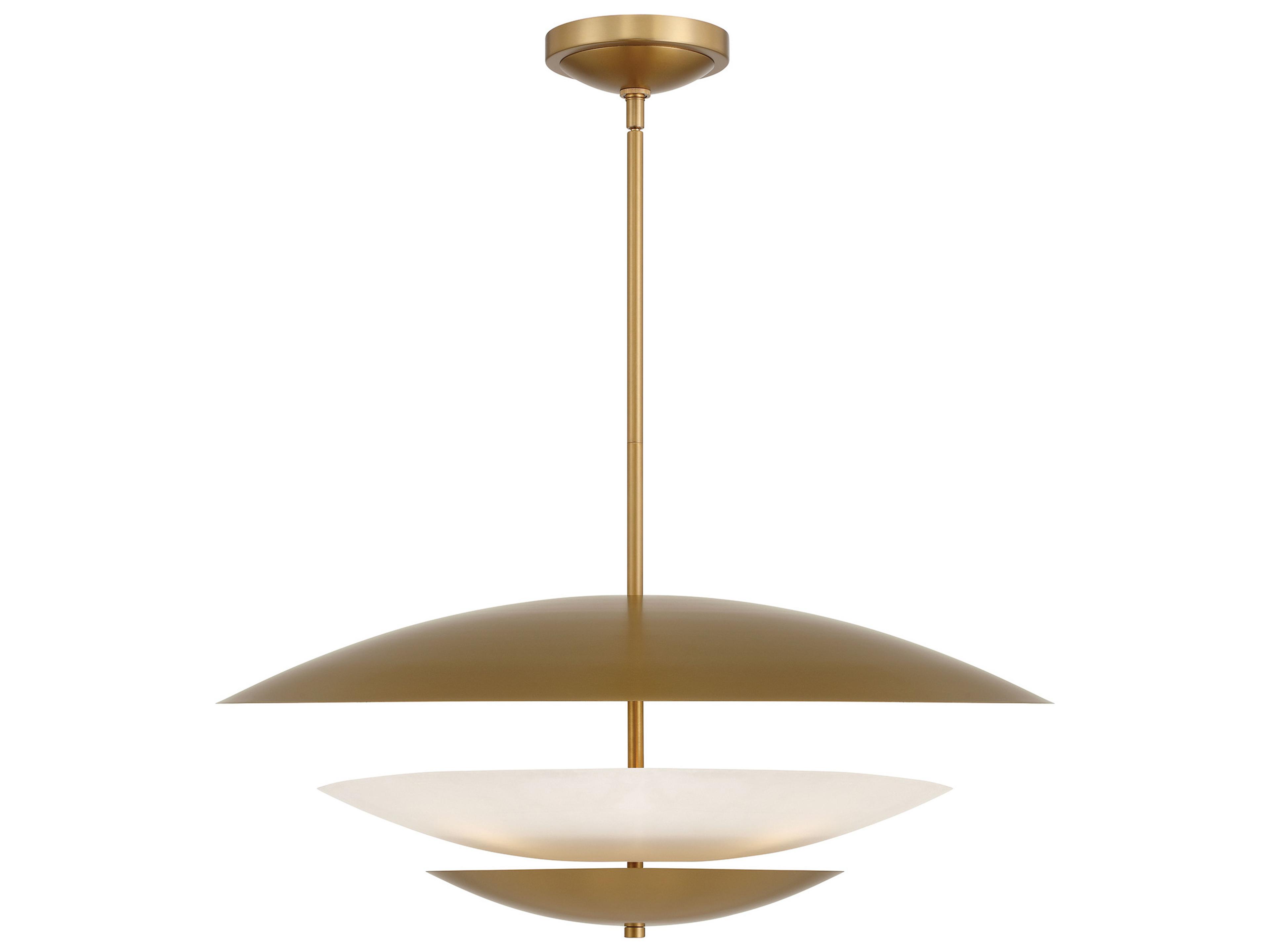 Solara 5-Light Legacy Brass Bowl Tiered Pendant