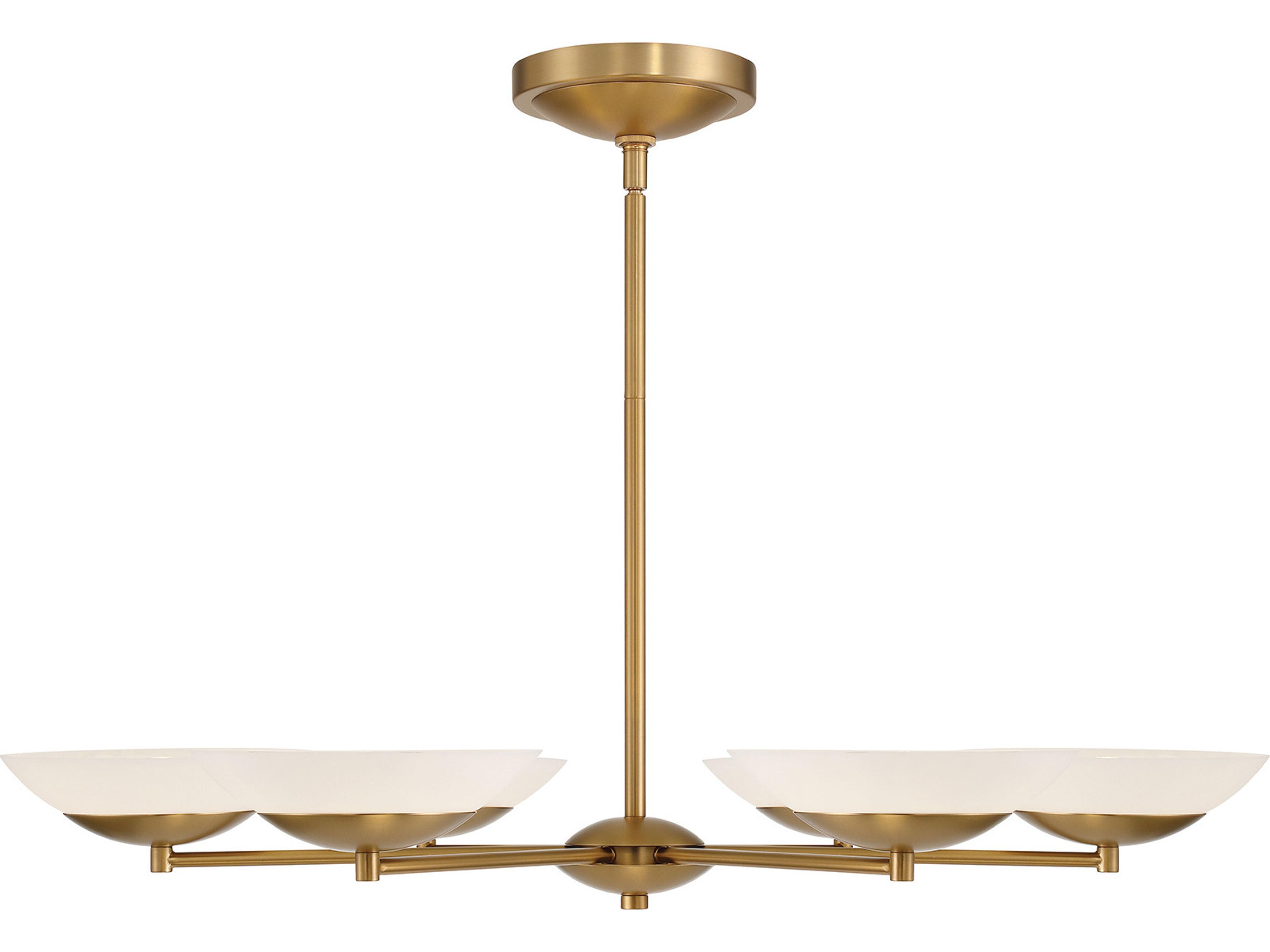 Solara 6-Light Legacy Brass Bowl Chandelier