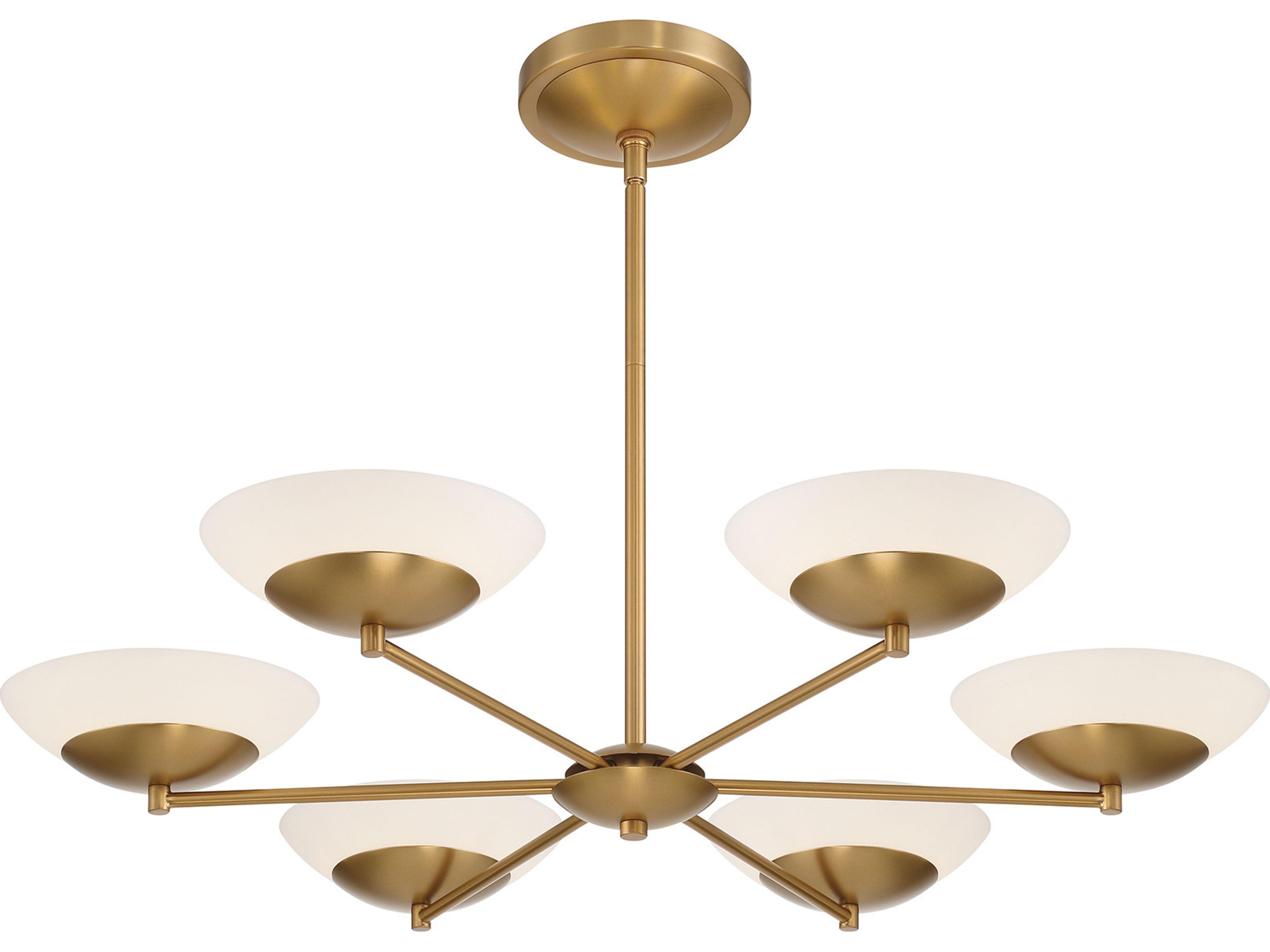 Minka Lavery Solara 6-Light Legacy Brass Bowl Chandelier
