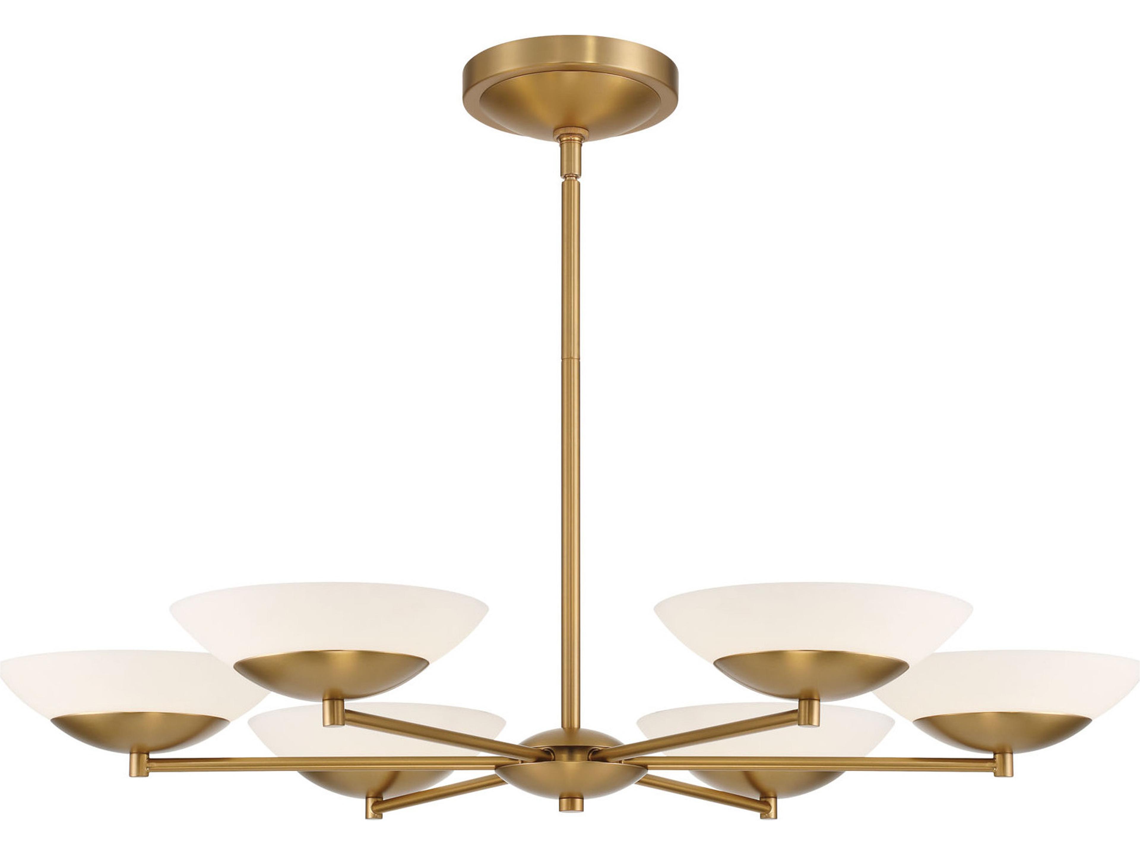 Minka Lavery Solara 6-Light Legacy Brass Bowl Chandelier