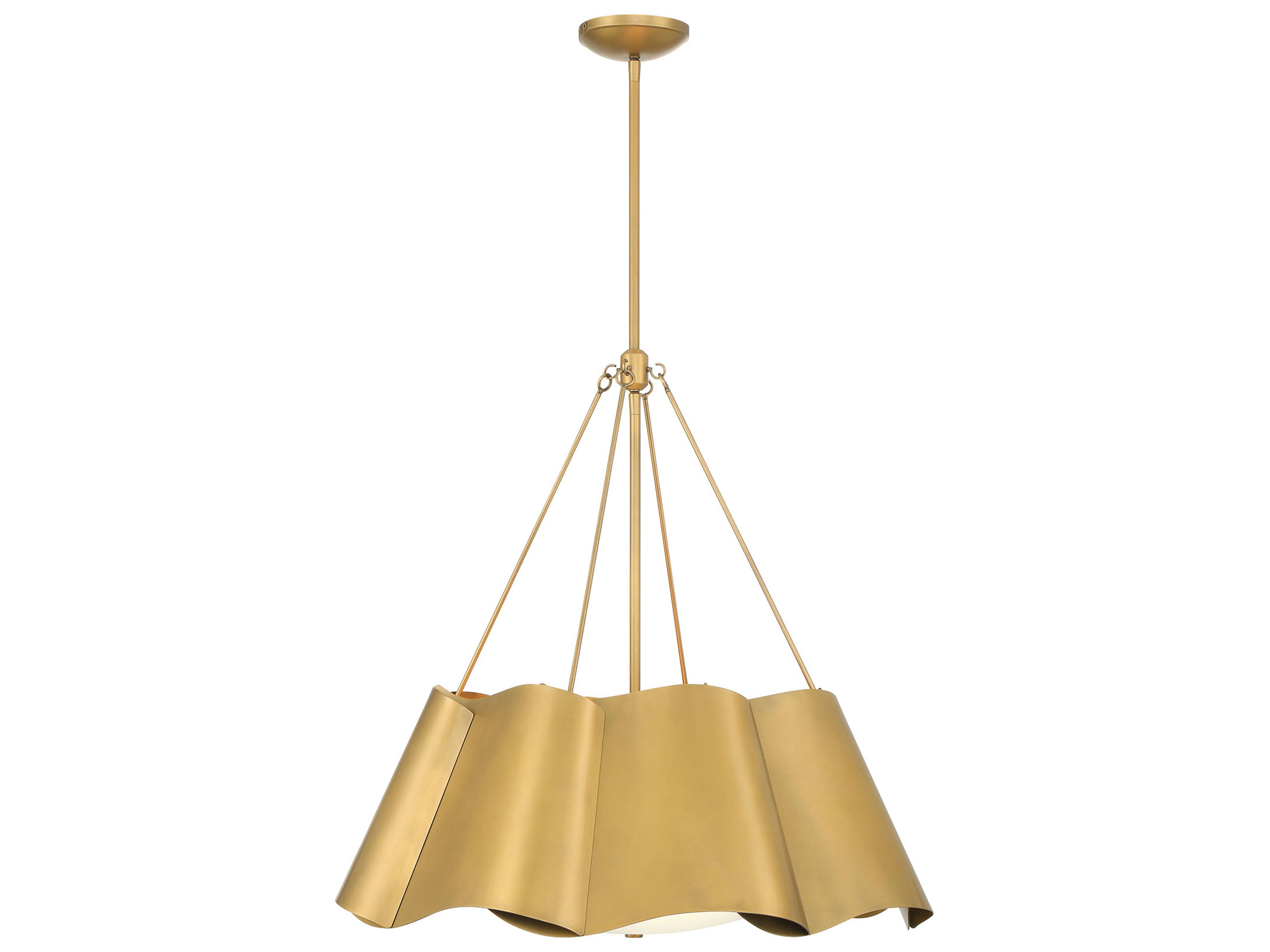 Waveform 4-Light Legacy Brass Pendant