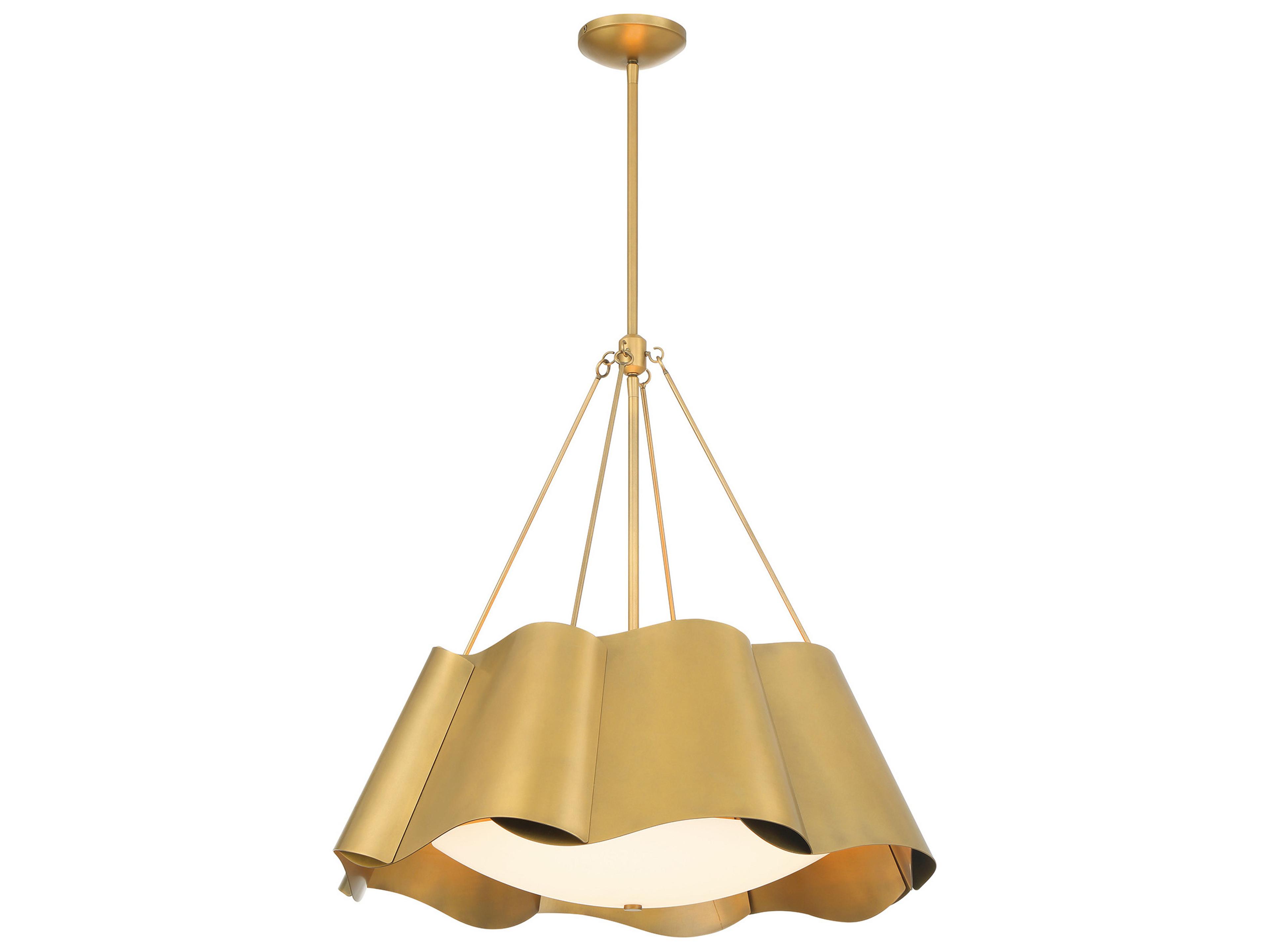 Minka Lavery Waveform 4-Light Legacy Brass Pendant