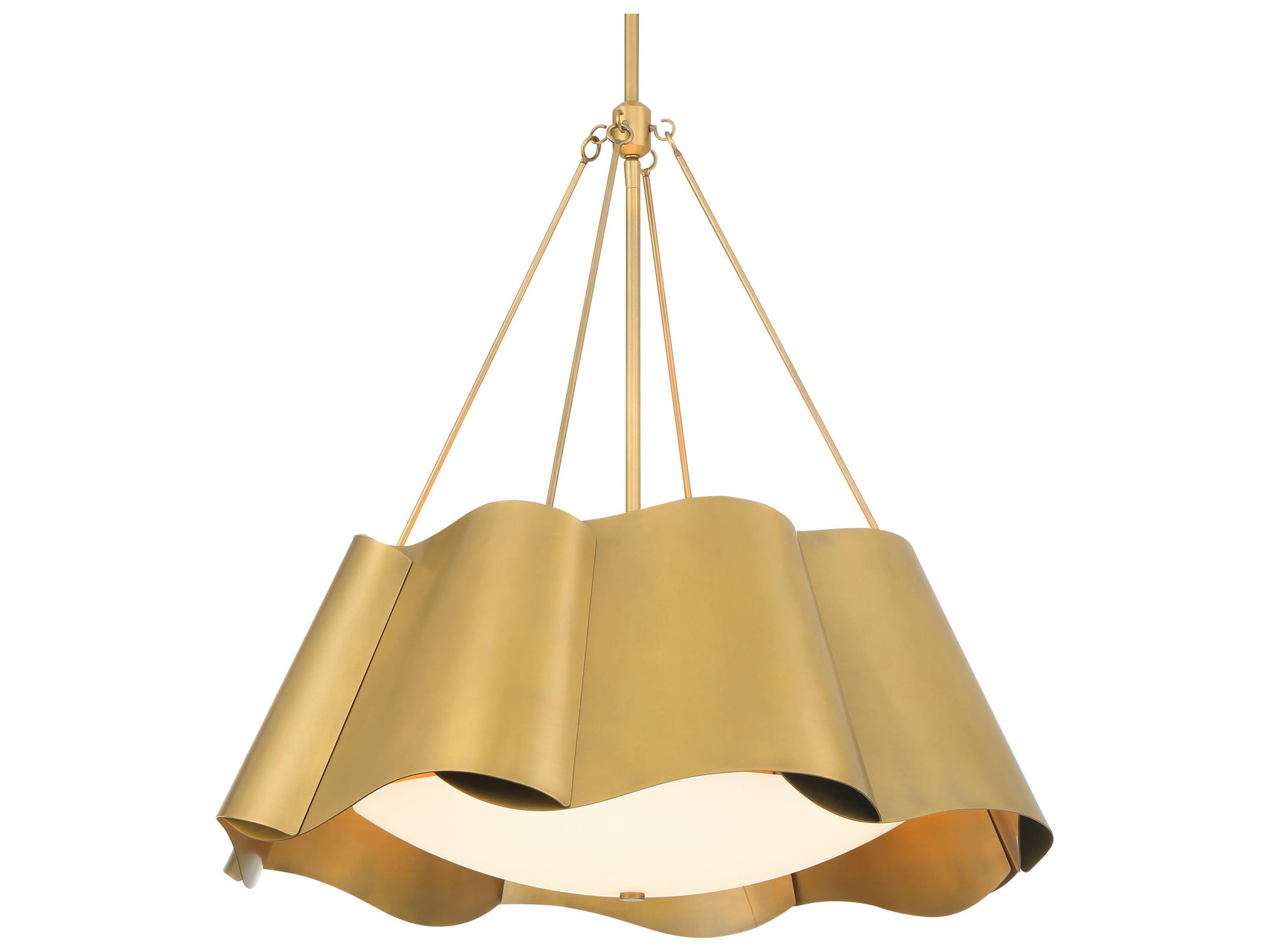 Minka Lavery Waveform 4-Light Legacy Brass Pendant