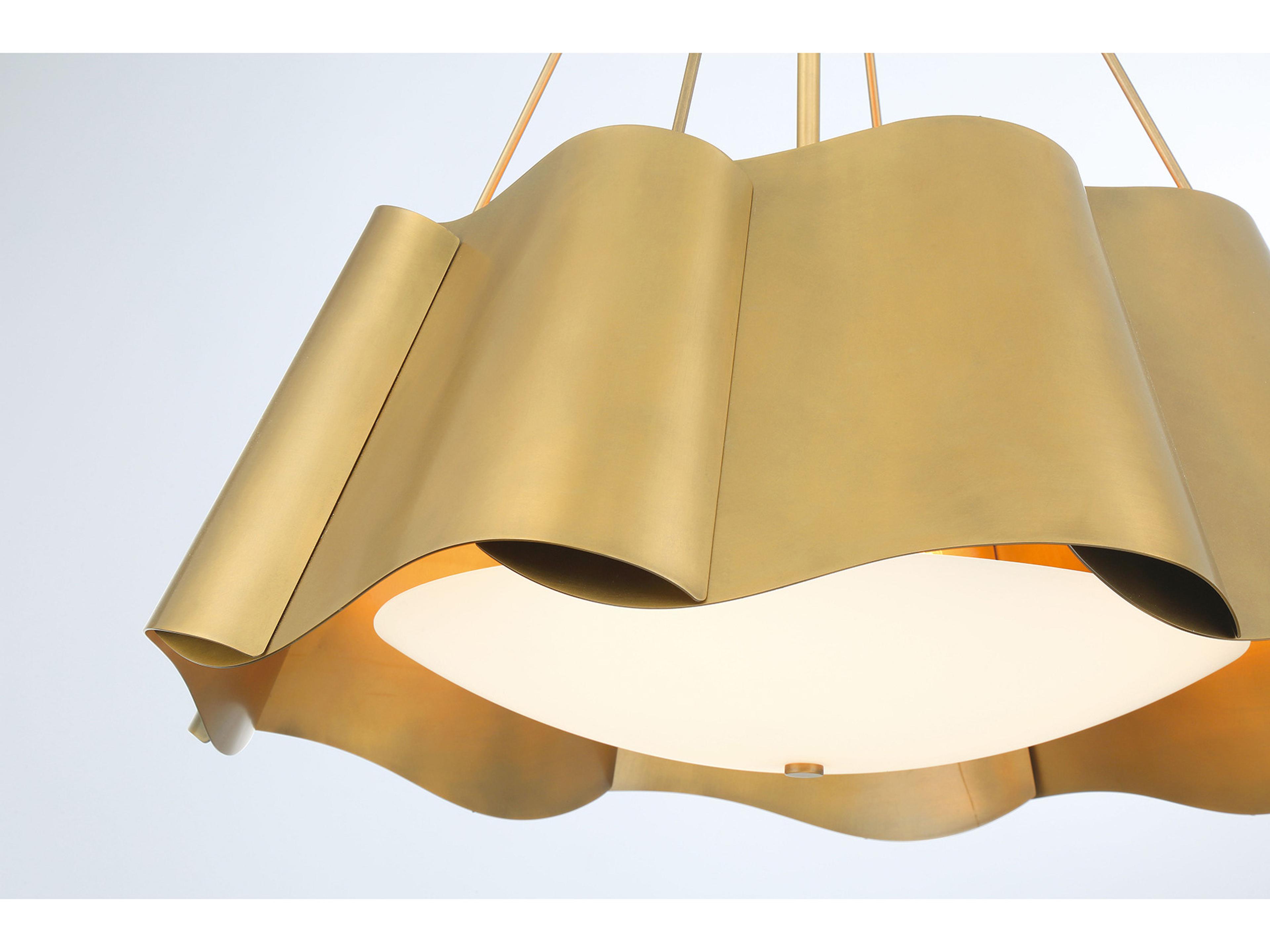 Minka Lavery Waveform 4-Light Legacy Brass Pendant