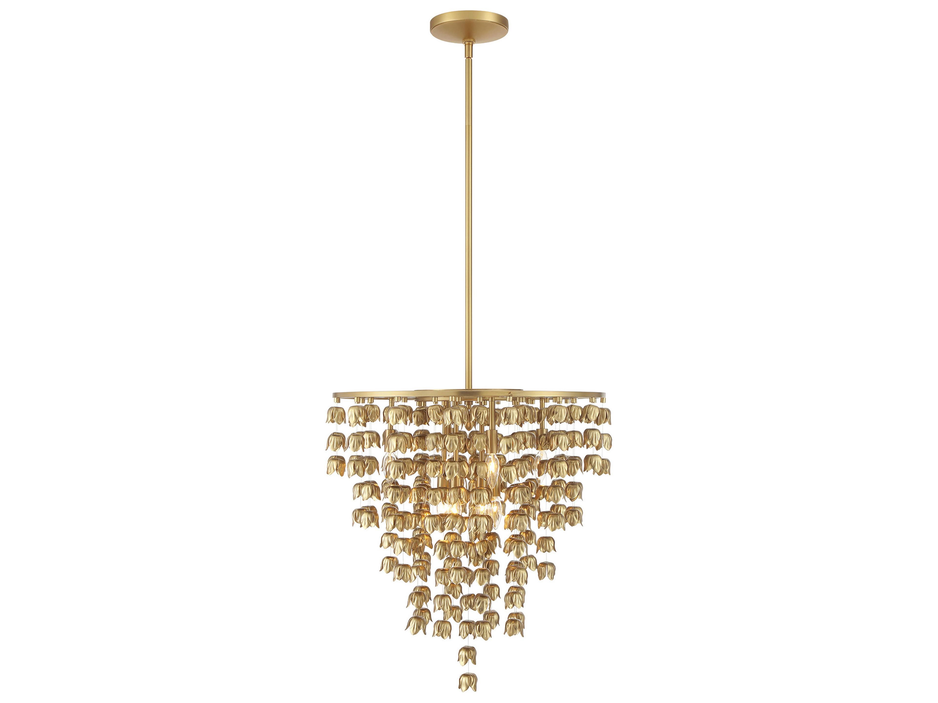 Ashgrove 8-Light Legacy Brass Tiered Pendant
