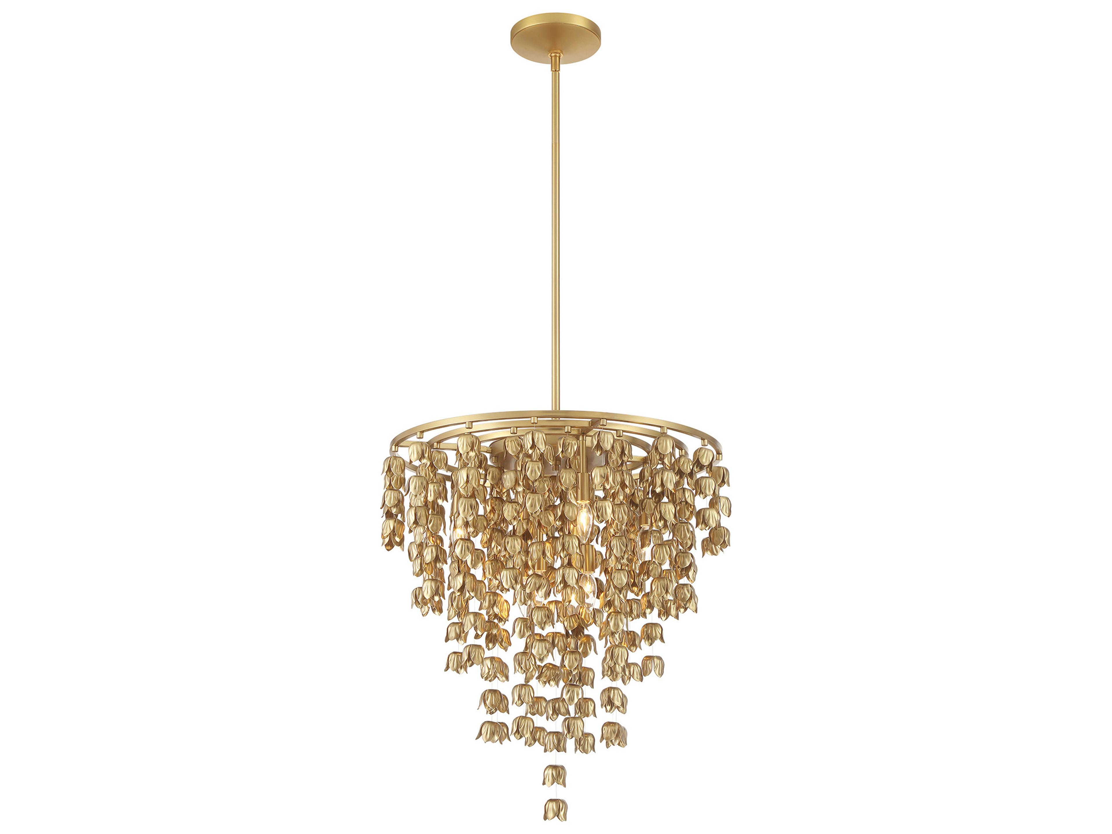 Minka Lavery Ashgrove 8-Light Legacy Brass Tiered Pendant
