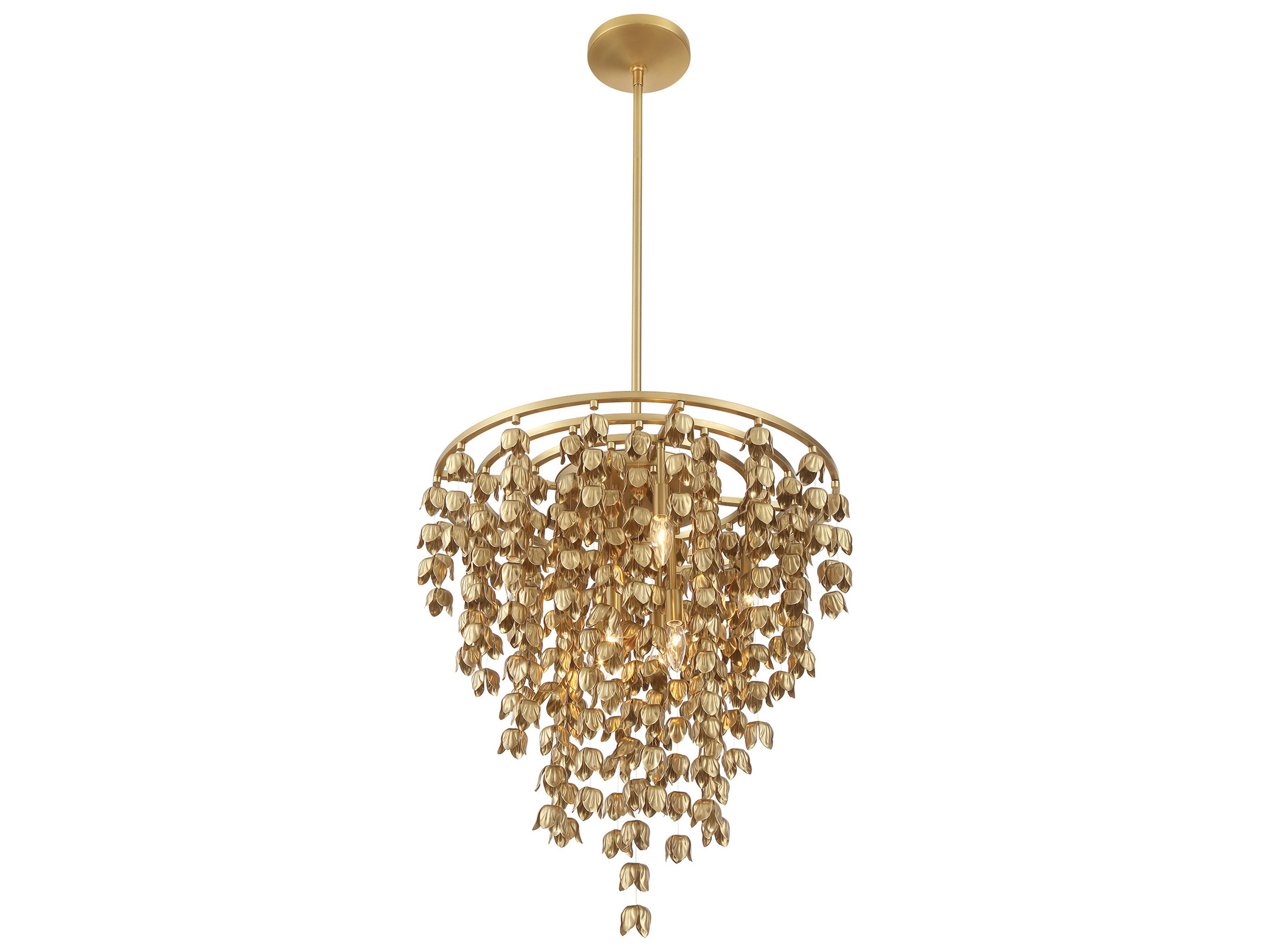 Minka Lavery Ashgrove 8-Light Legacy Brass Tiered Pendant
