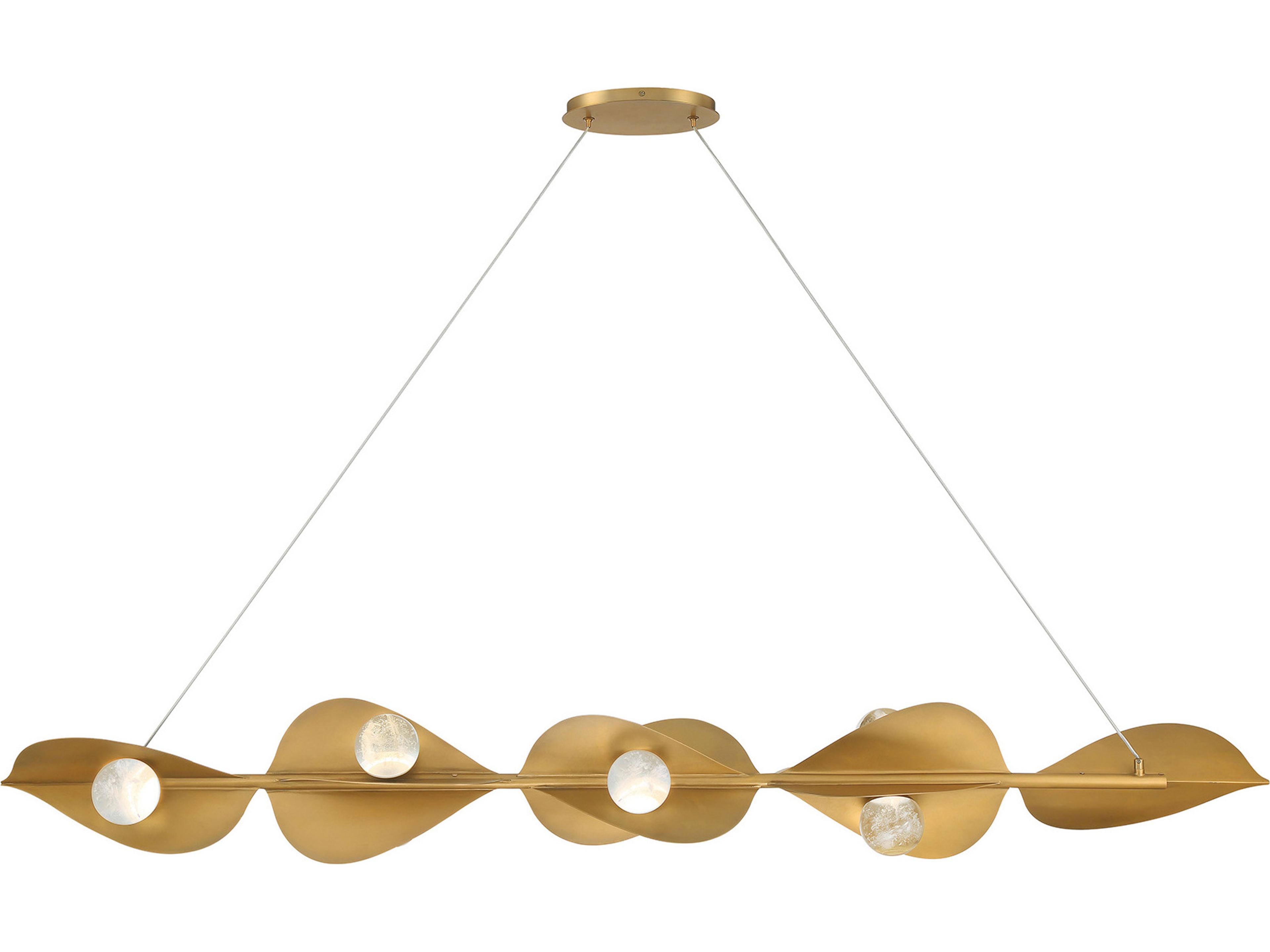 Pod Legacy Brass Linear Island Pendant