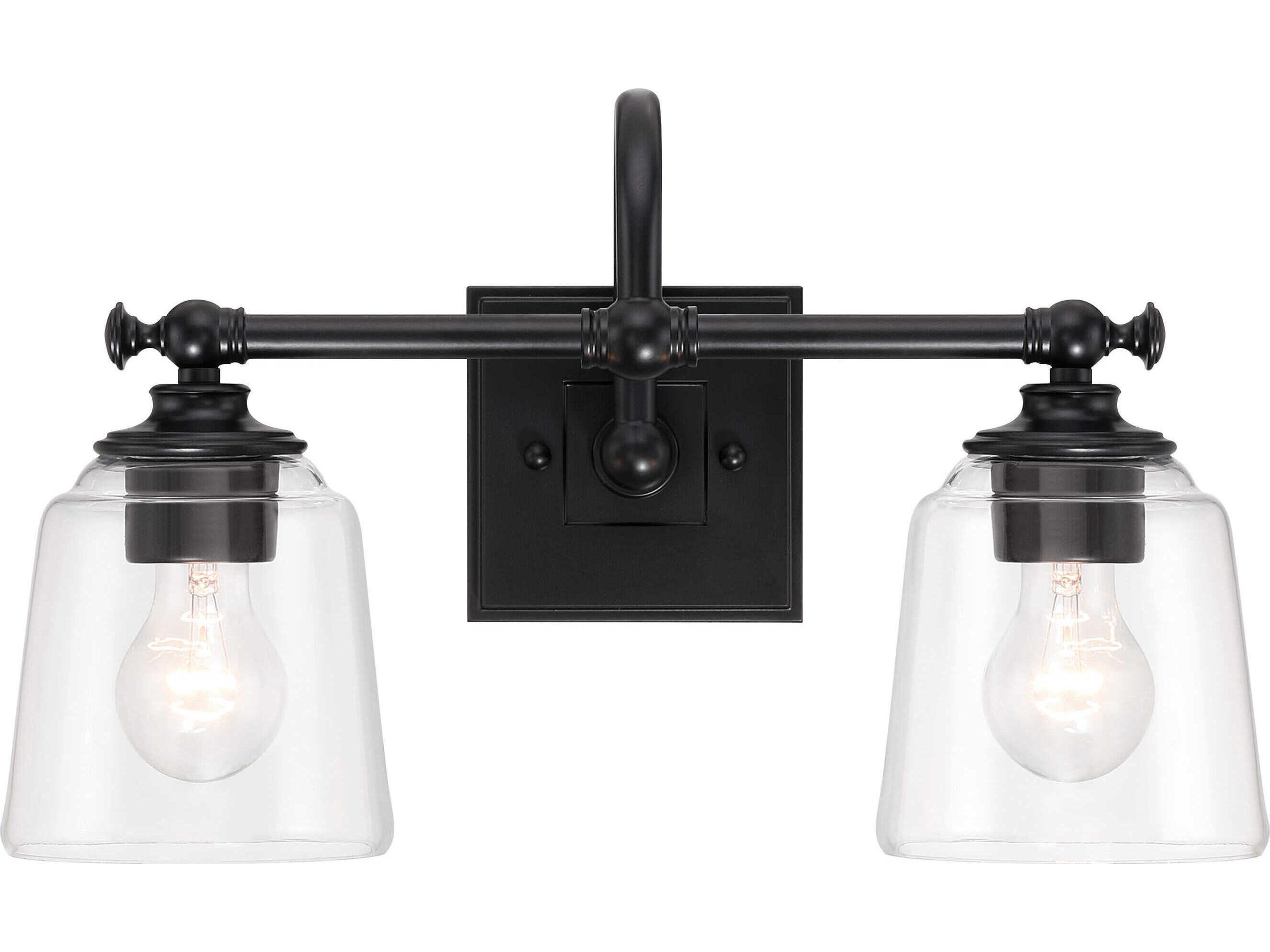 Minka Lavery Antonia 2-Light Coal Black Vanity Light