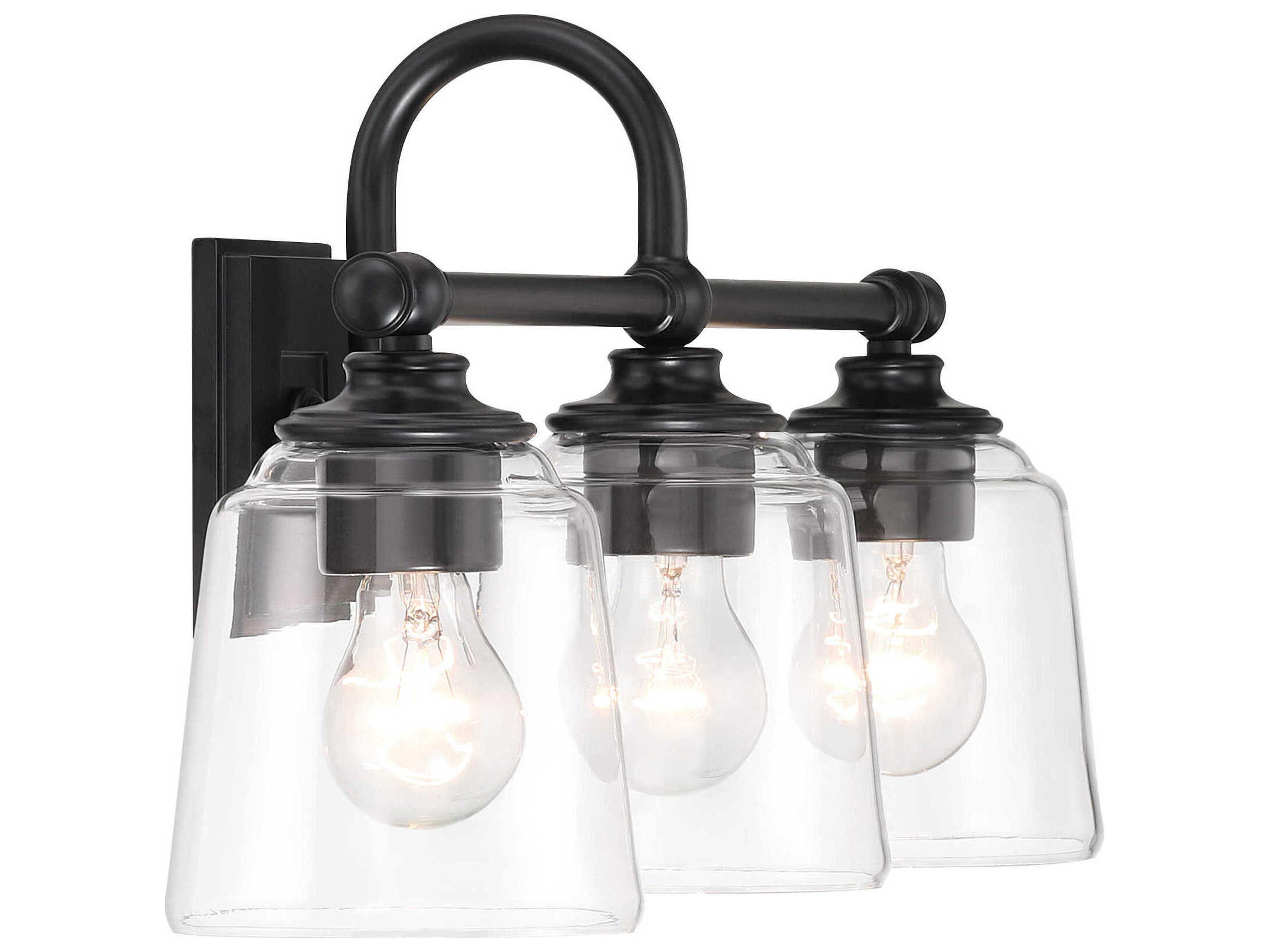 Minka Lavery Antonia 3-Light Coal Black Vanity Light