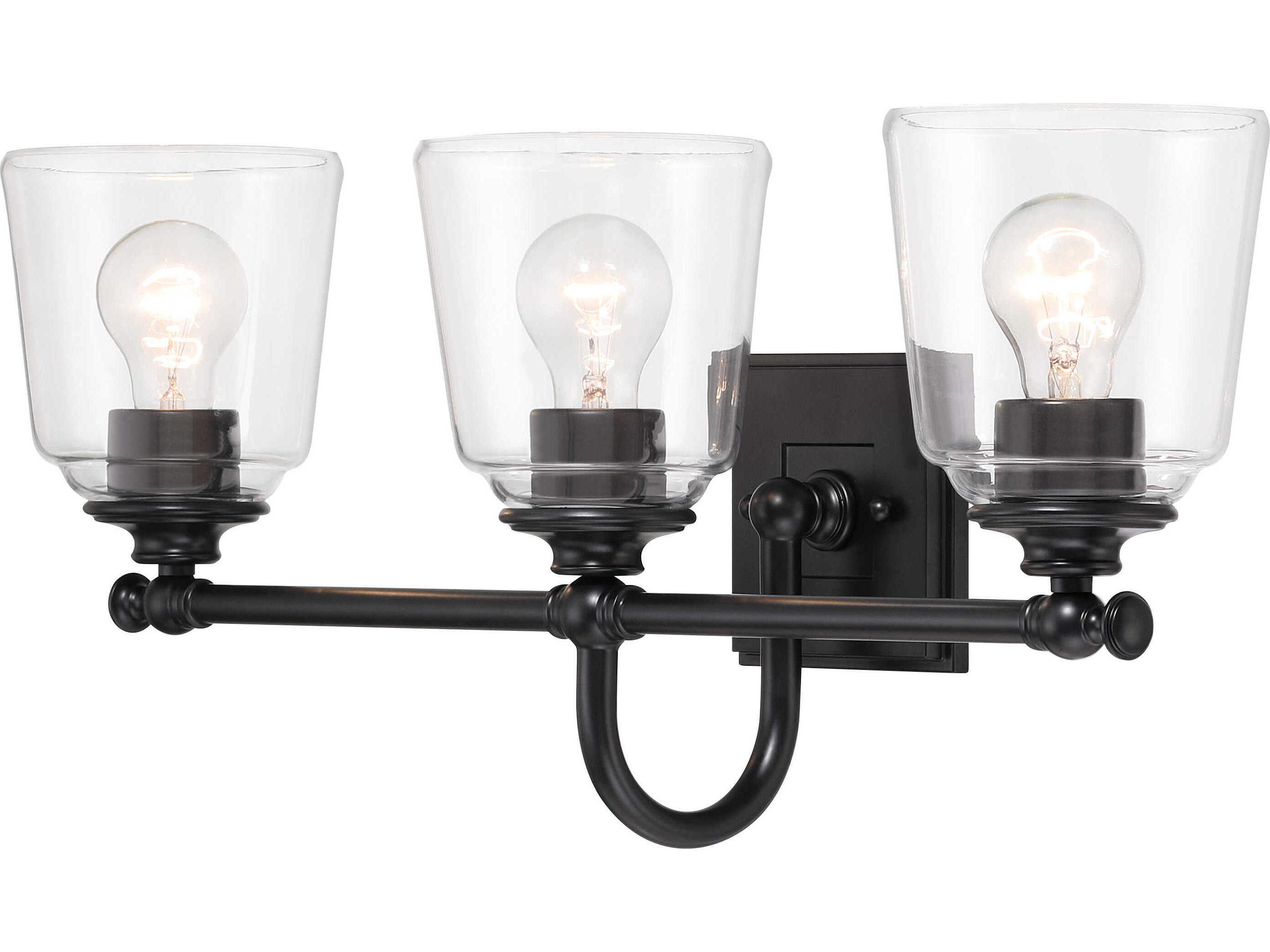 Minka Lavery Antonia 3-Light Coal Black Vanity Light