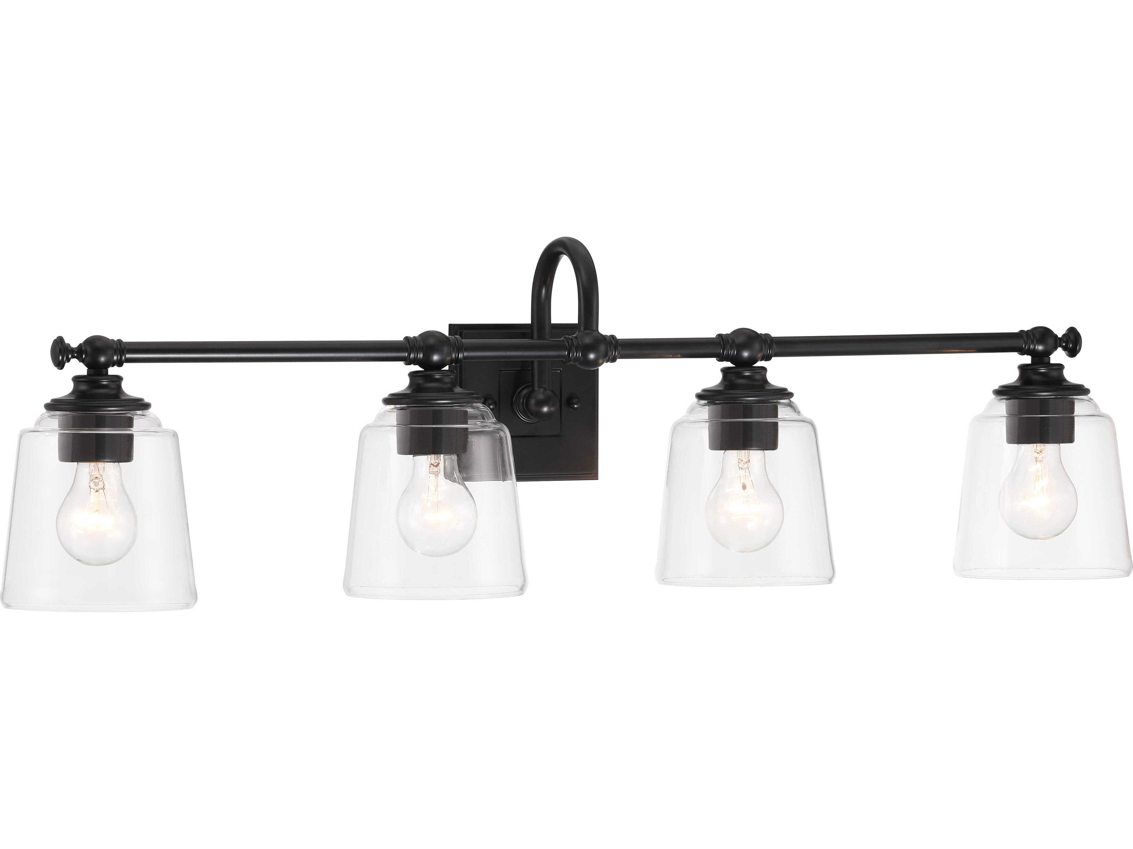 Antonia 4-Light Coal Black Vanity Light