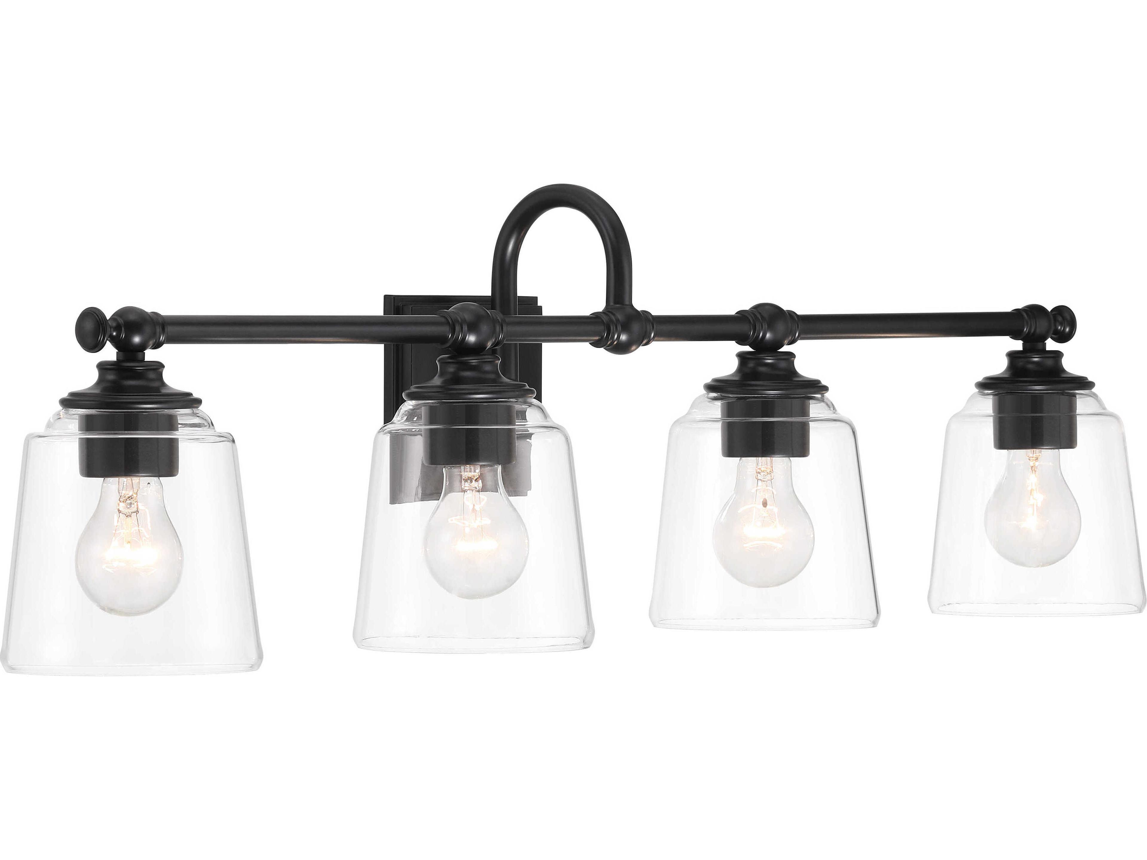 Minka Lavery Antonia 4-Light Coal Black Vanity Light