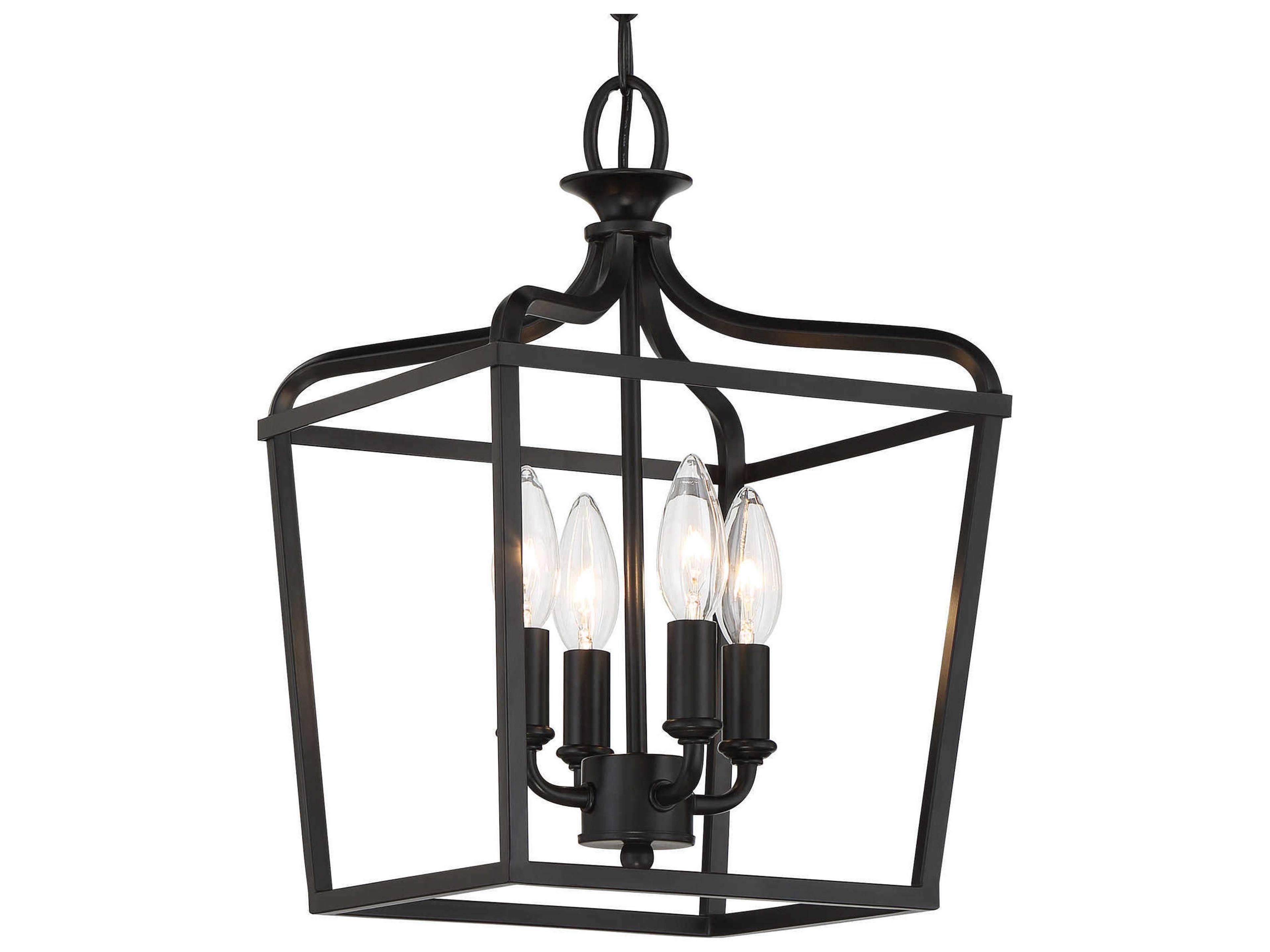 Laurel Estate 4-Light Coal Black Pendant