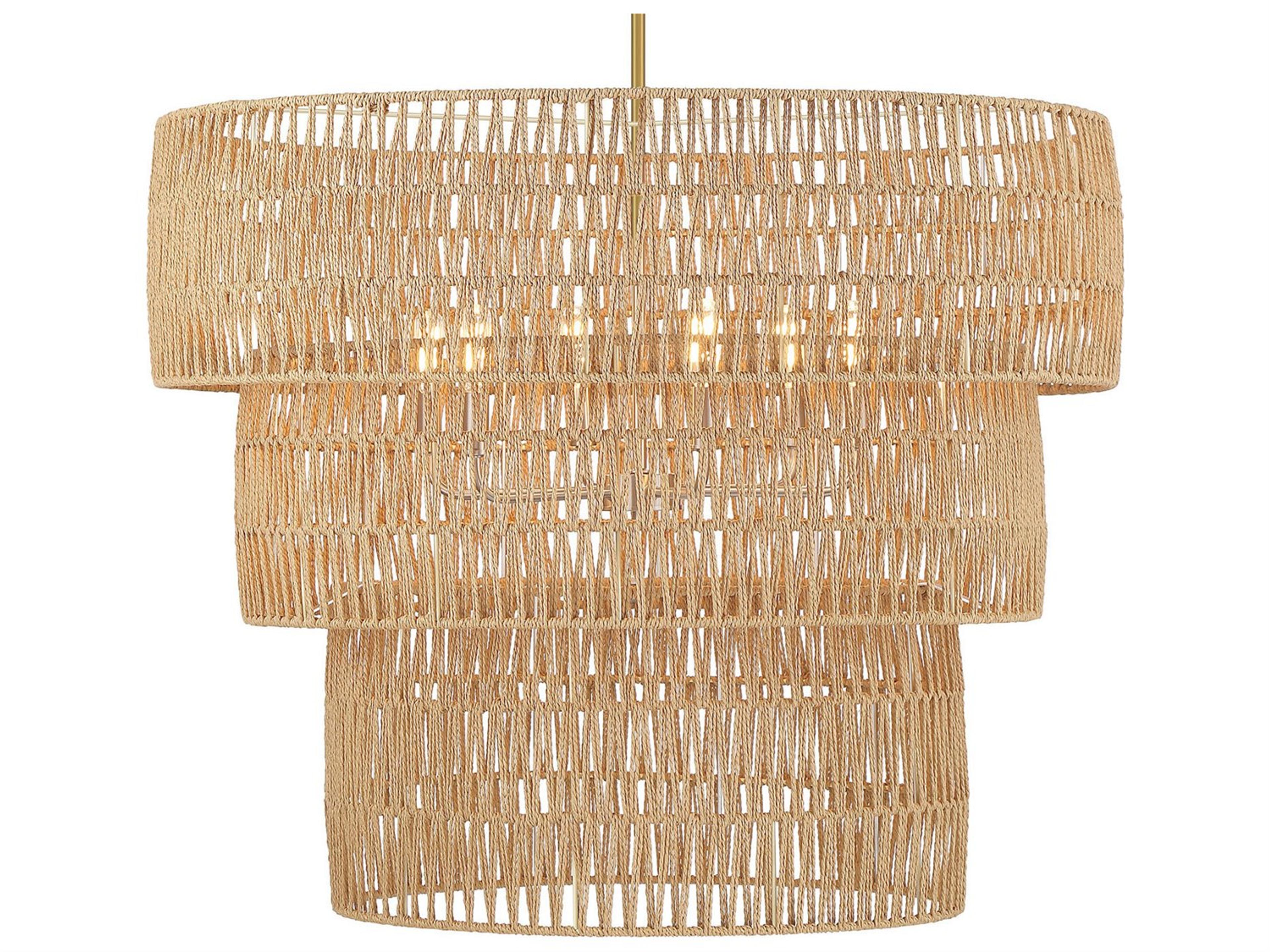 Minka Lavery Bungalow Heaven 6-Light Soft Brass Tiered Pendant